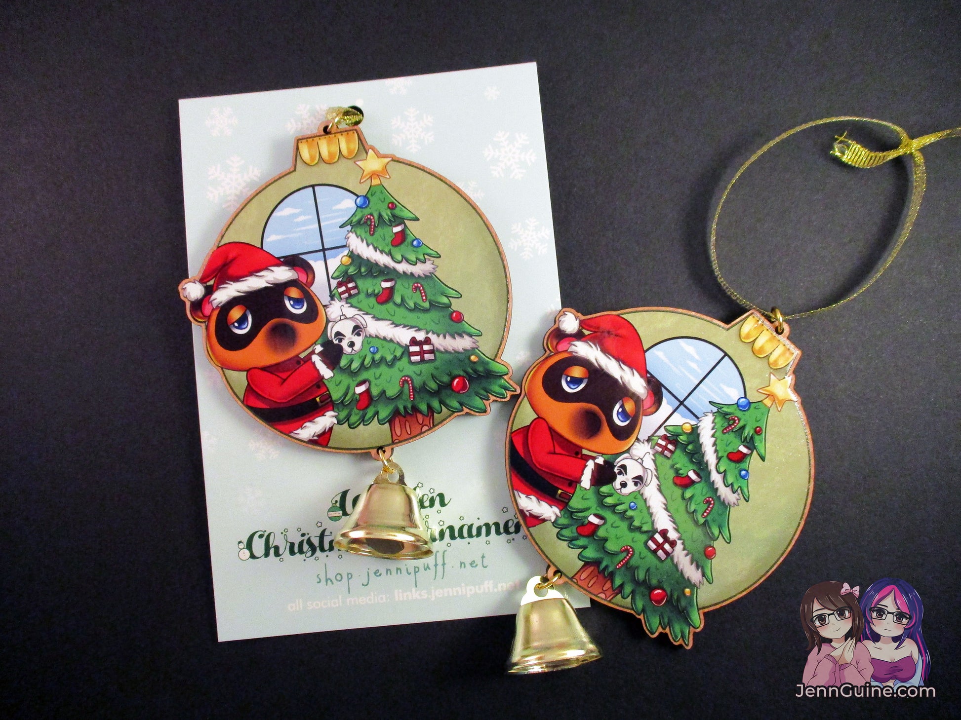 Wooden Christmas Ornament - Tom Nook ACNH (read description) - JennGuine