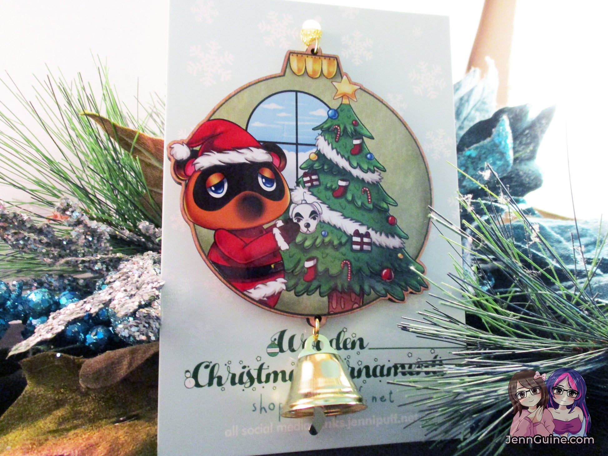 Wooden Christmas Ornament - Tom Nook ACNH (read description) - JennGuine