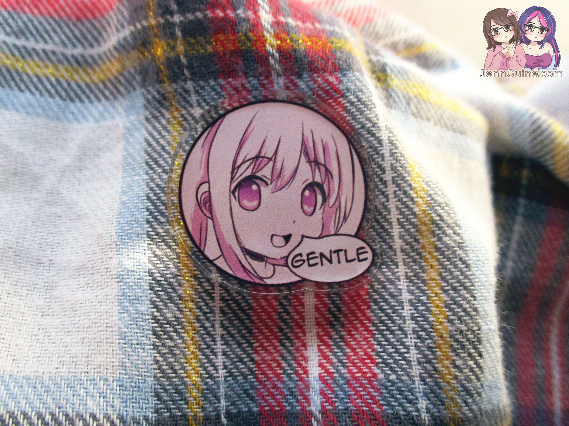 Sketchy Anime Character Trait Pin - Gentle (pick your own trait!) - JennGuine
