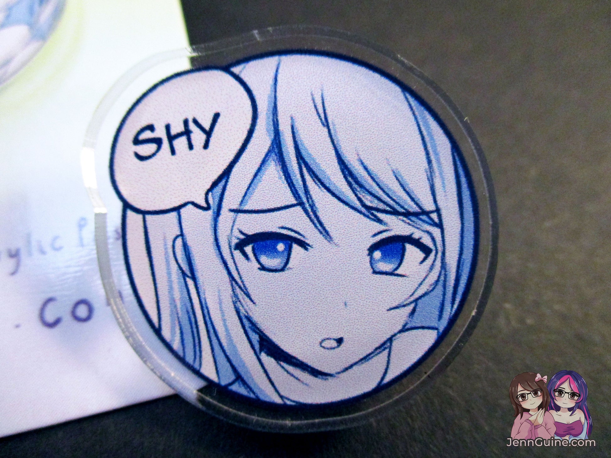 Sketchy Anime Character Trait Pin - Shy (pick your own trait!) - JennGuine