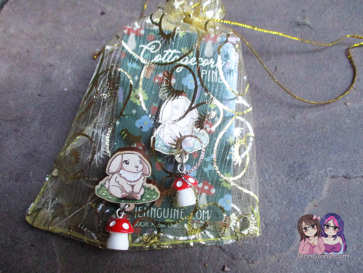 Cottagecore Wooden Pin - Woodland Bunny - NO RESTOCKS when sold out