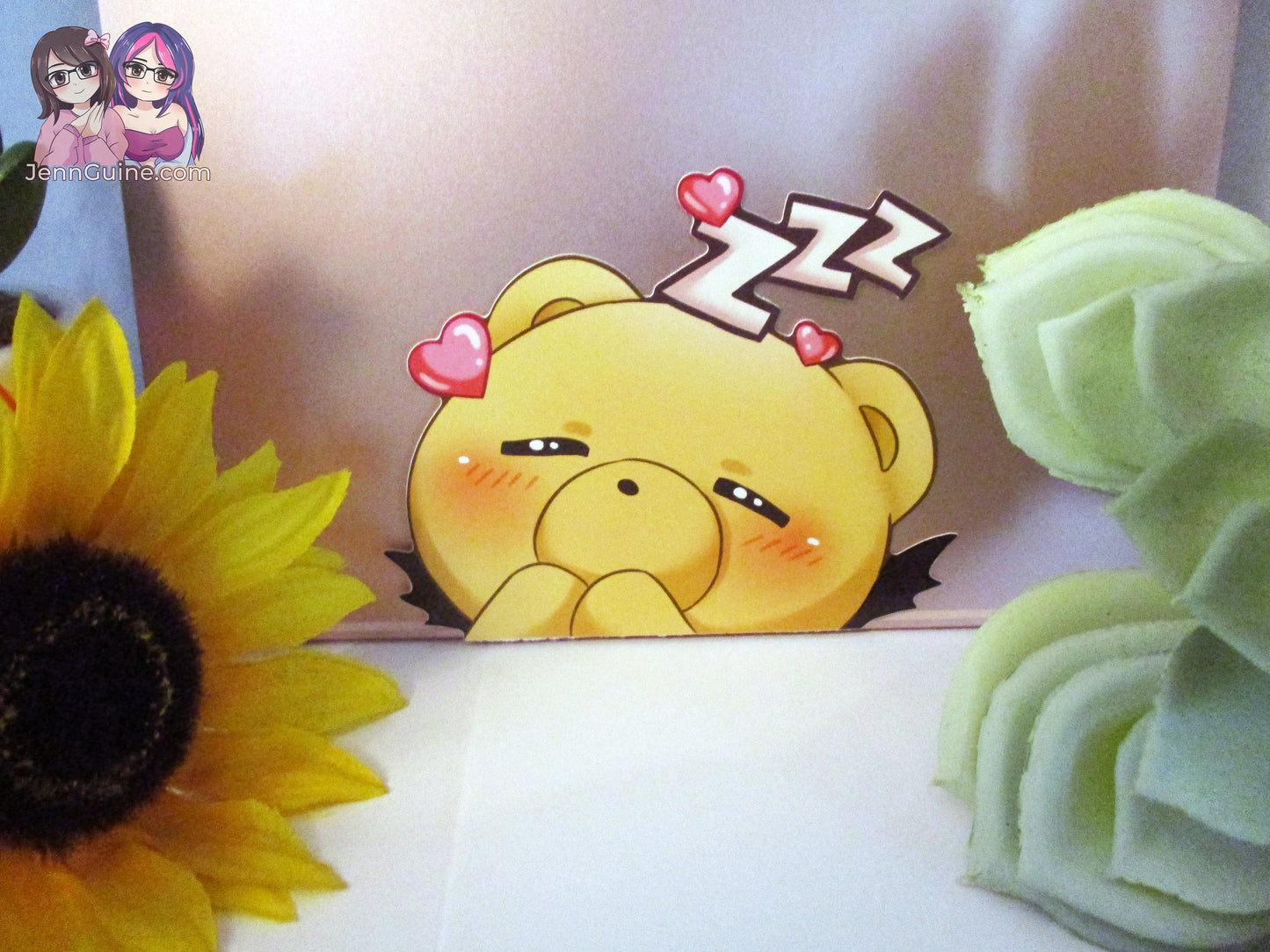 LOW STOCK Sleepy Princess in the Demon Castle Teddy Demon 3in Peeker Peeking Sticker Die-Cut Decal