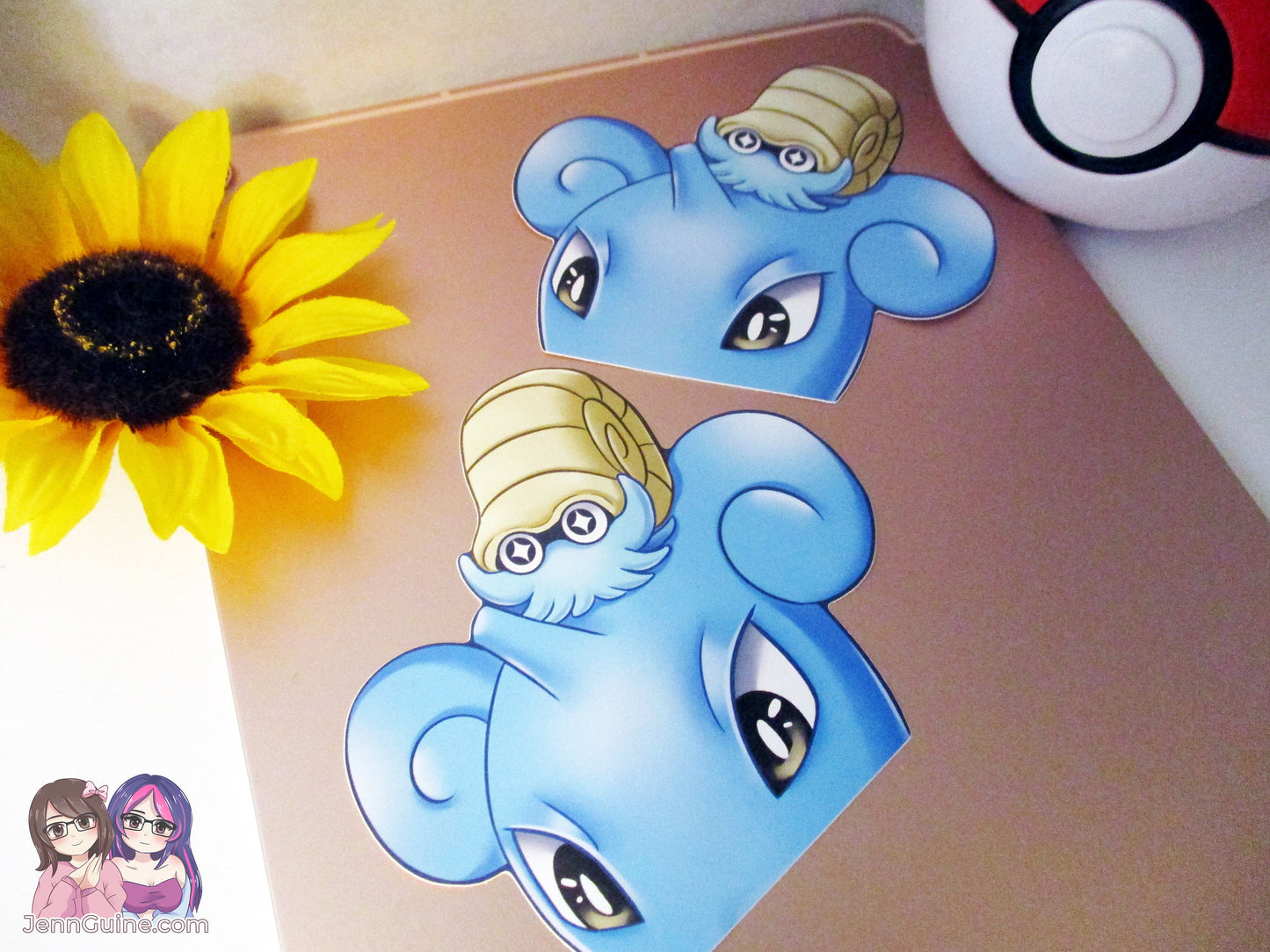 Lapras Pokemon Omanyte 3in Peeker Peeking Sticker Die-Cut Decal (Retiring once sold out)