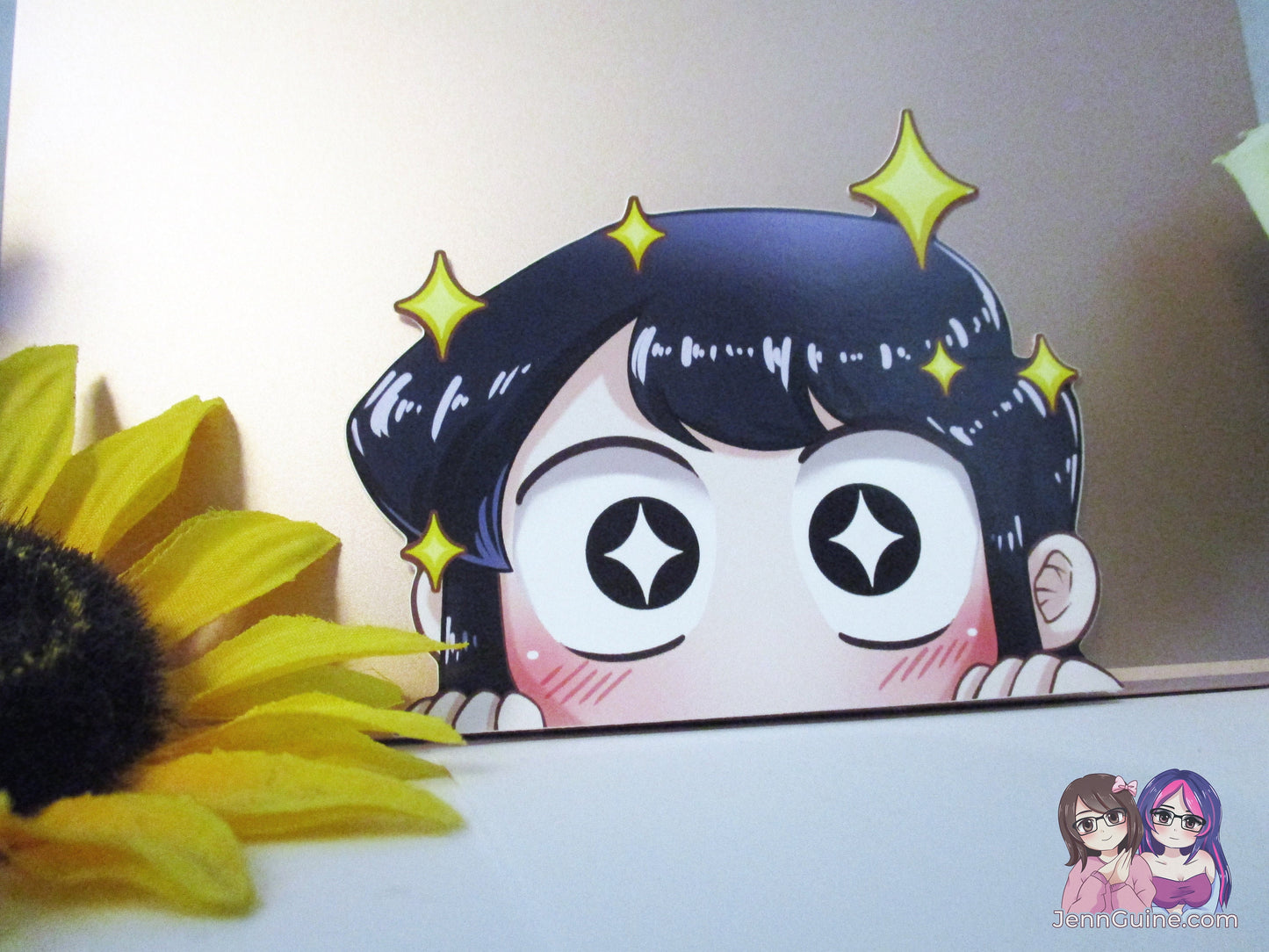 Komi-san Can't Communicate Peeker Peeking Sticker Die-Cut Decal