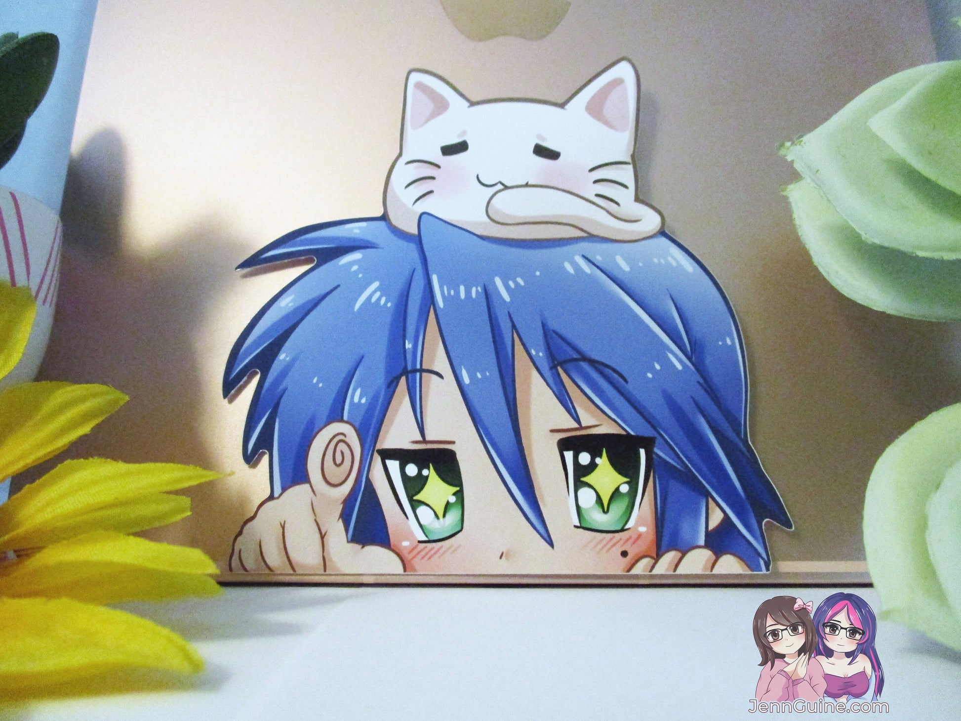LOW STOCK Konata Izumi L u c k y | S t a r 3in Peeker Peeking Sticker Die-Cut Decal