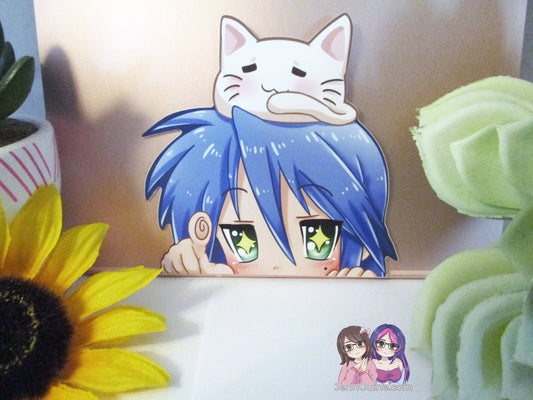 LOW STOCK Konata Izumi L u c k y | S t a r 3in Peeker Peeking Sticker Die-Cut Decal