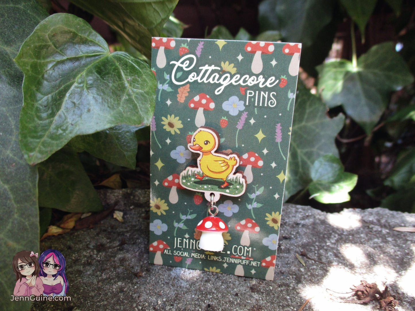 Cottagecore Wooden Pin - Woodland Duck - NO RESTOCKS when sold out