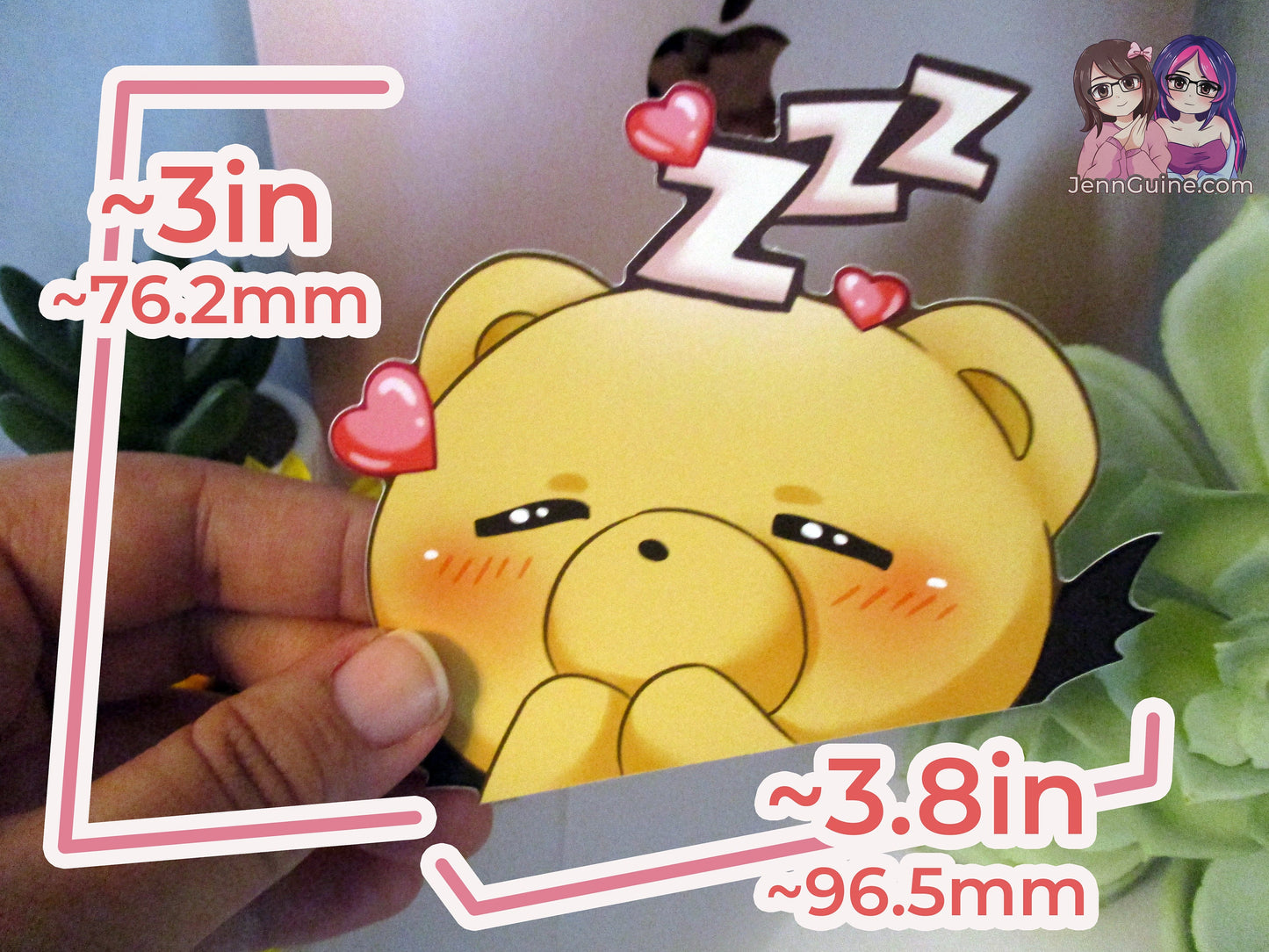 LOW STOCK Sleepy Princess in the Demon Castle Teddy Demon 3in Peeker Peeking Sticker Die-Cut Decal