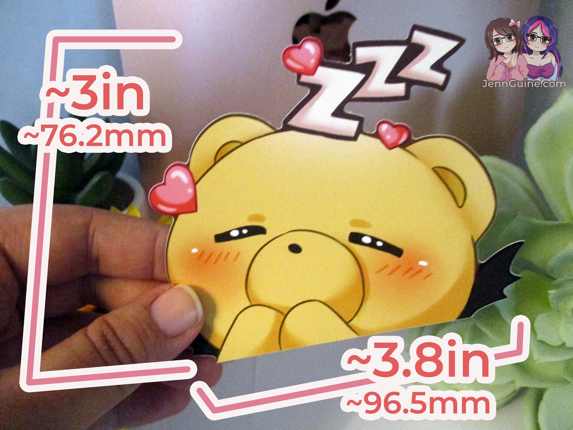 LOW STOCK Sleepy Princess in the Demon Castle Teddy Demon 3in Peeker Peeking Sticker Die-Cut Decal