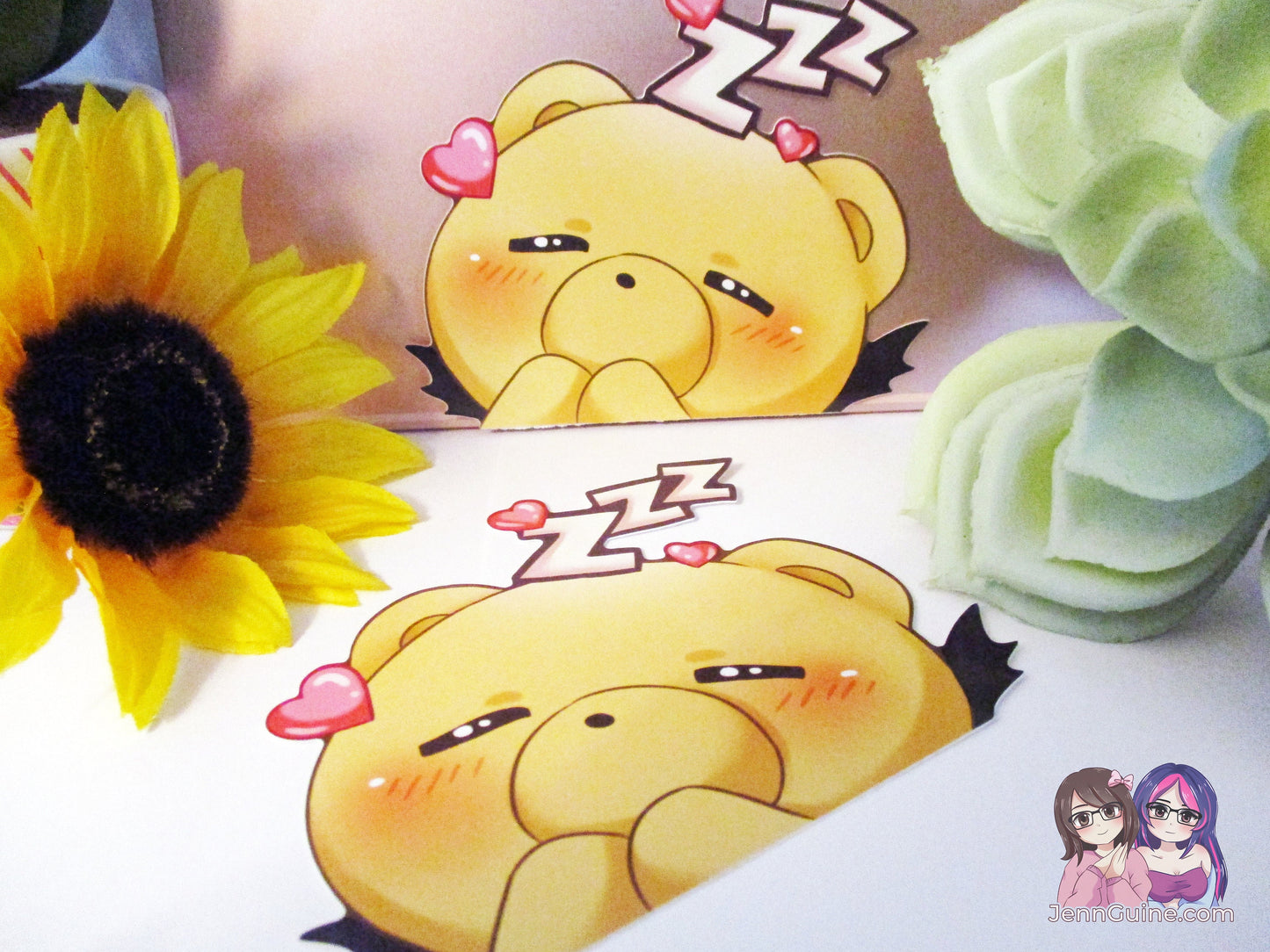 LOW STOCK Sleepy Princess in the Demon Castle Teddy Demon 3in Peeker Peeking Sticker Die-Cut Decal