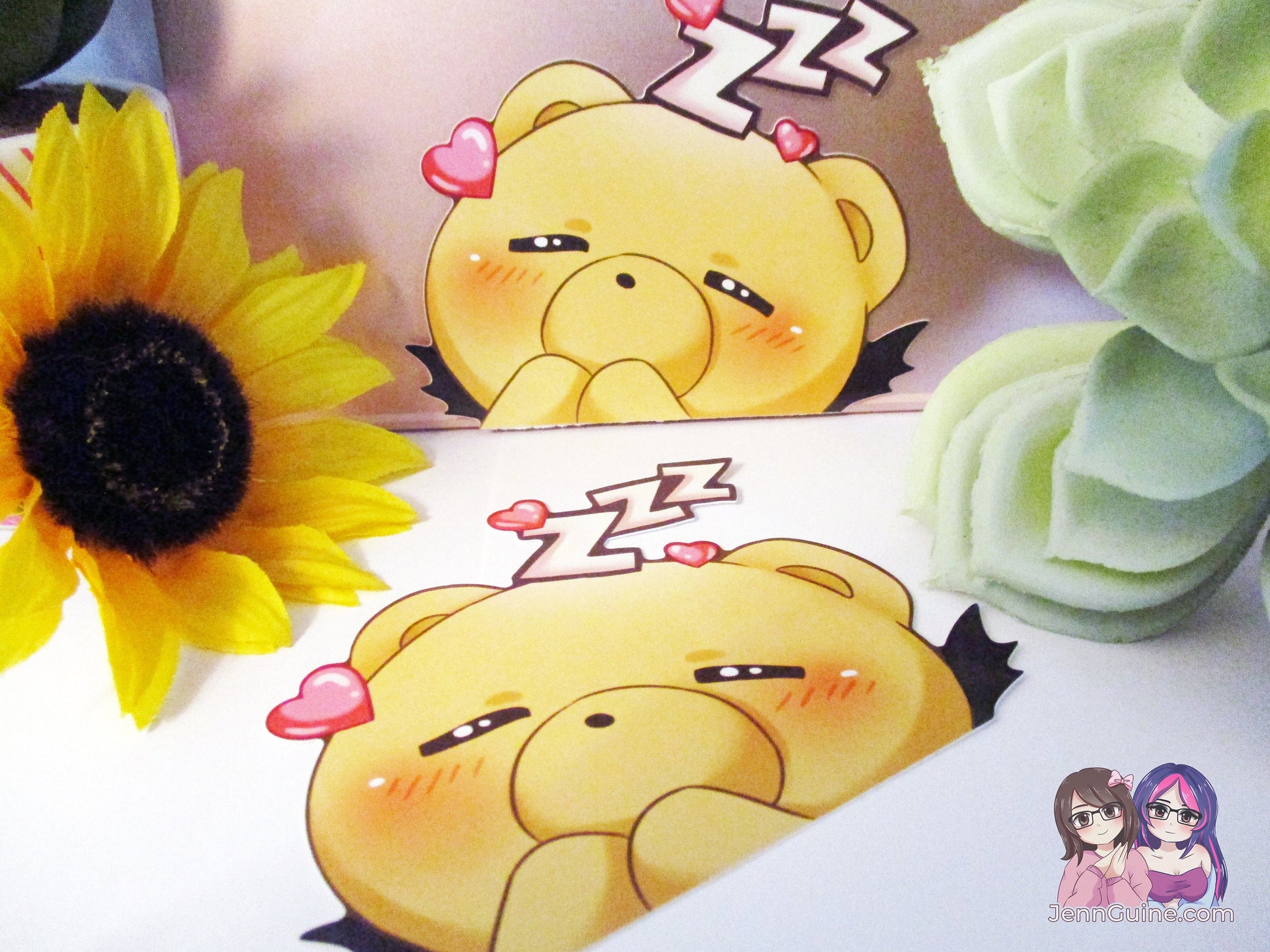 LOW STOCK Sleepy Princess in the Demon Castle Teddy Demon 3in Peeker Peeking Sticker Die-Cut Decal