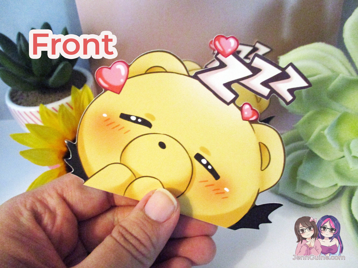 LOW STOCK Sleepy Princess in the Demon Castle Teddy Demon 3in Peeker Peeking Sticker Die-Cut Decal