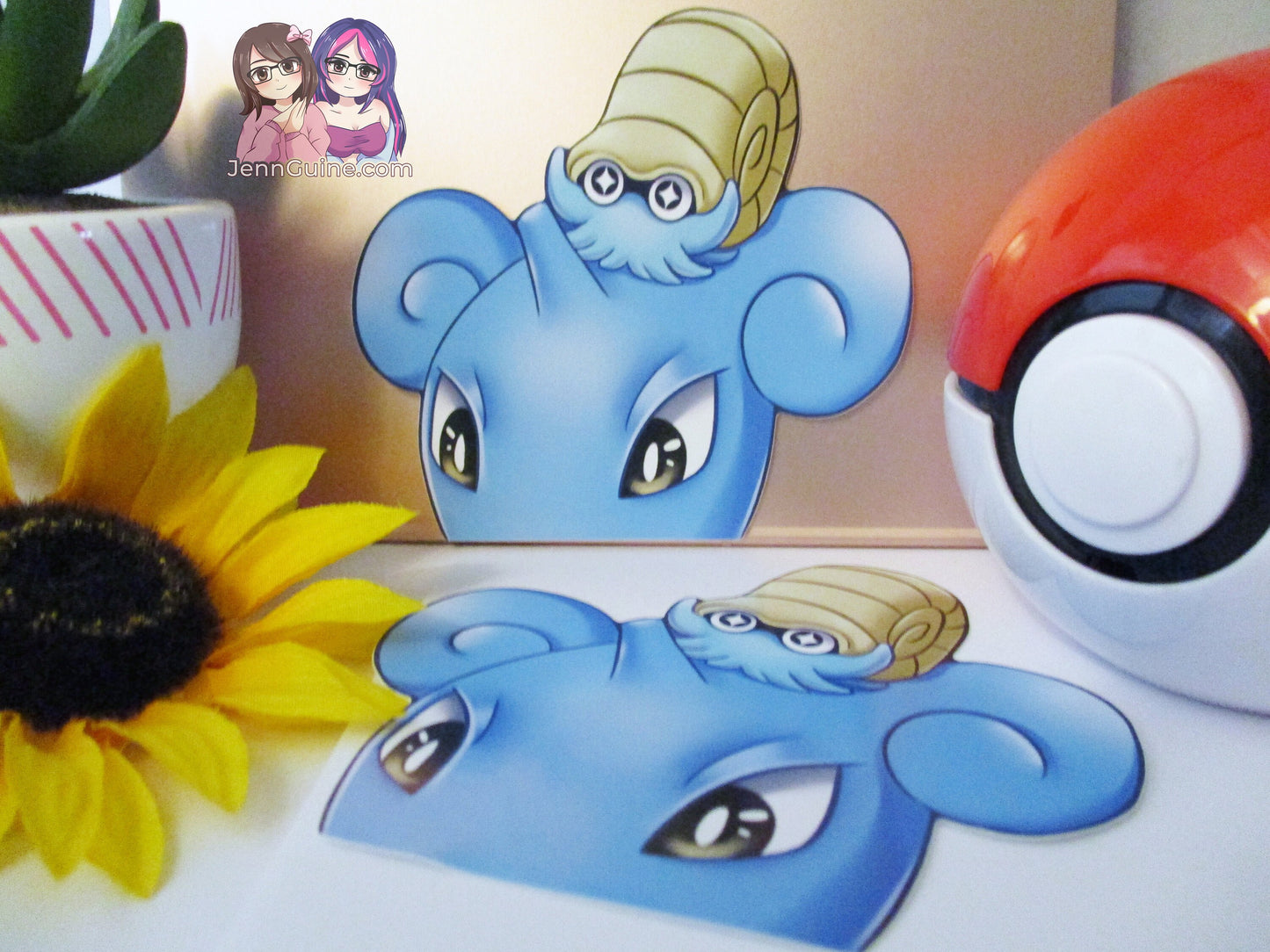 Lapras Pokemon Omanyte 3in Peeker Peeking Sticker Die-Cut Decal (Retiring once sold out)