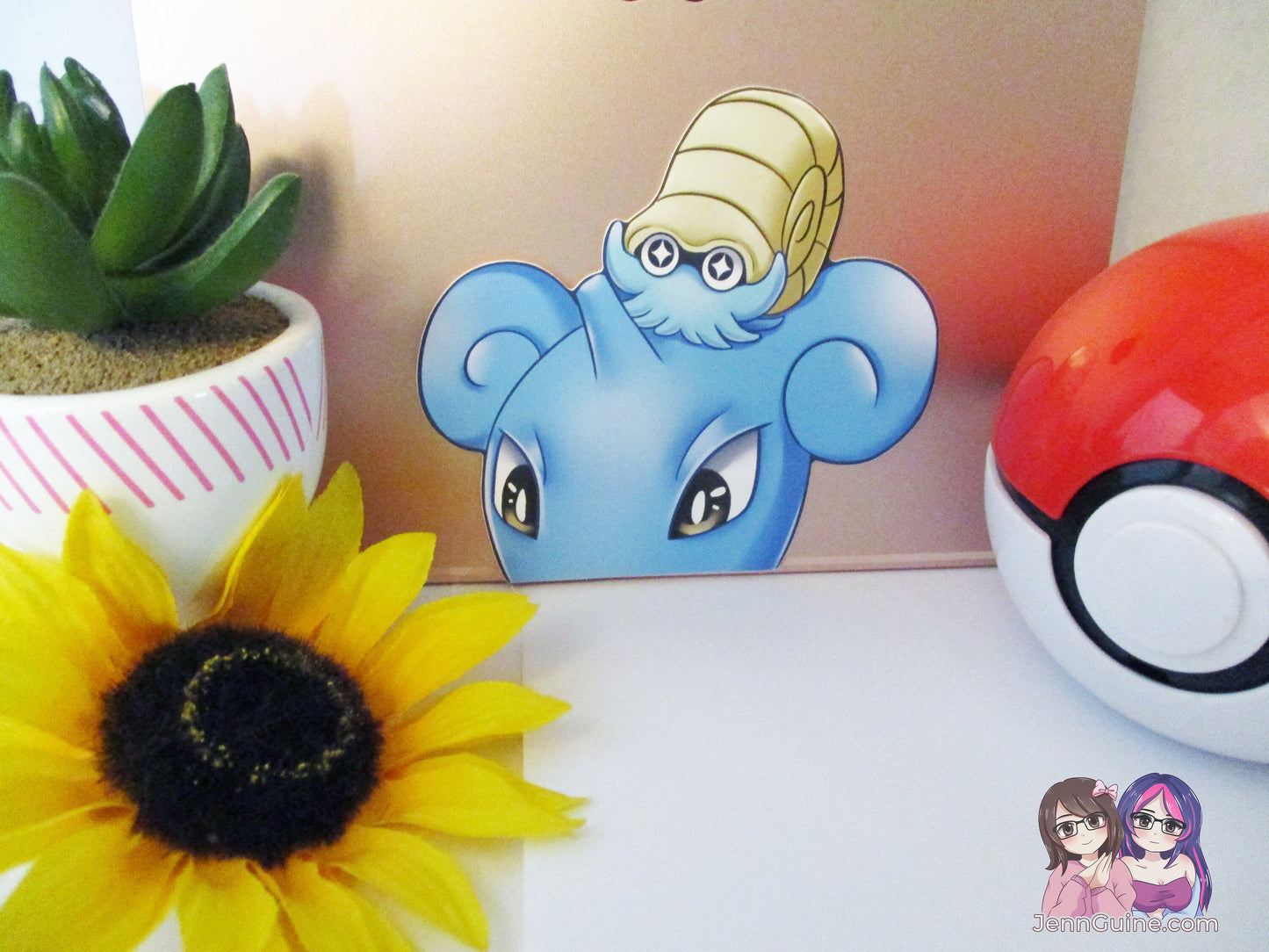 Lapras Pokemon Omanyte 3in Peeker Peeking Sticker Die-Cut Decal (Retiring once sold out)
