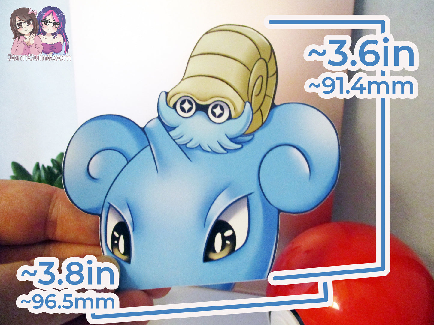 Lapras Pokemon Omanyte 3in Peeker Peeking Sticker Die-Cut Decal (Retiring once sold out)