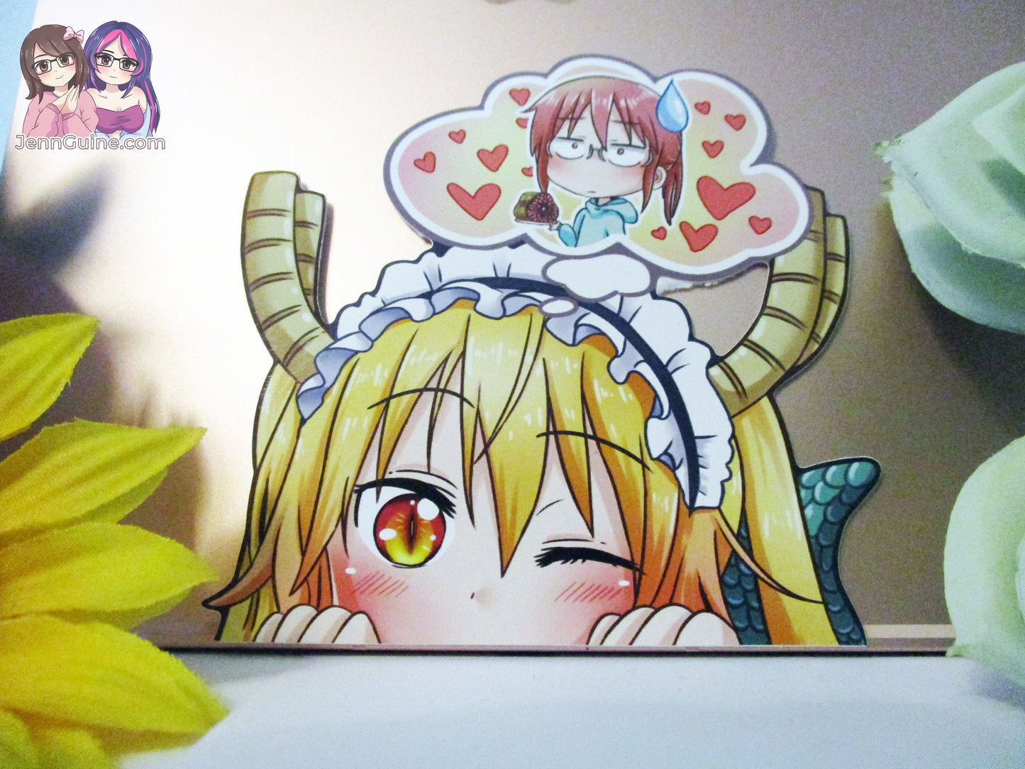 Miss Kobayashi x Tohru Dragon Maid 3in Peeker Peeking Sticker Die-Cut Decal