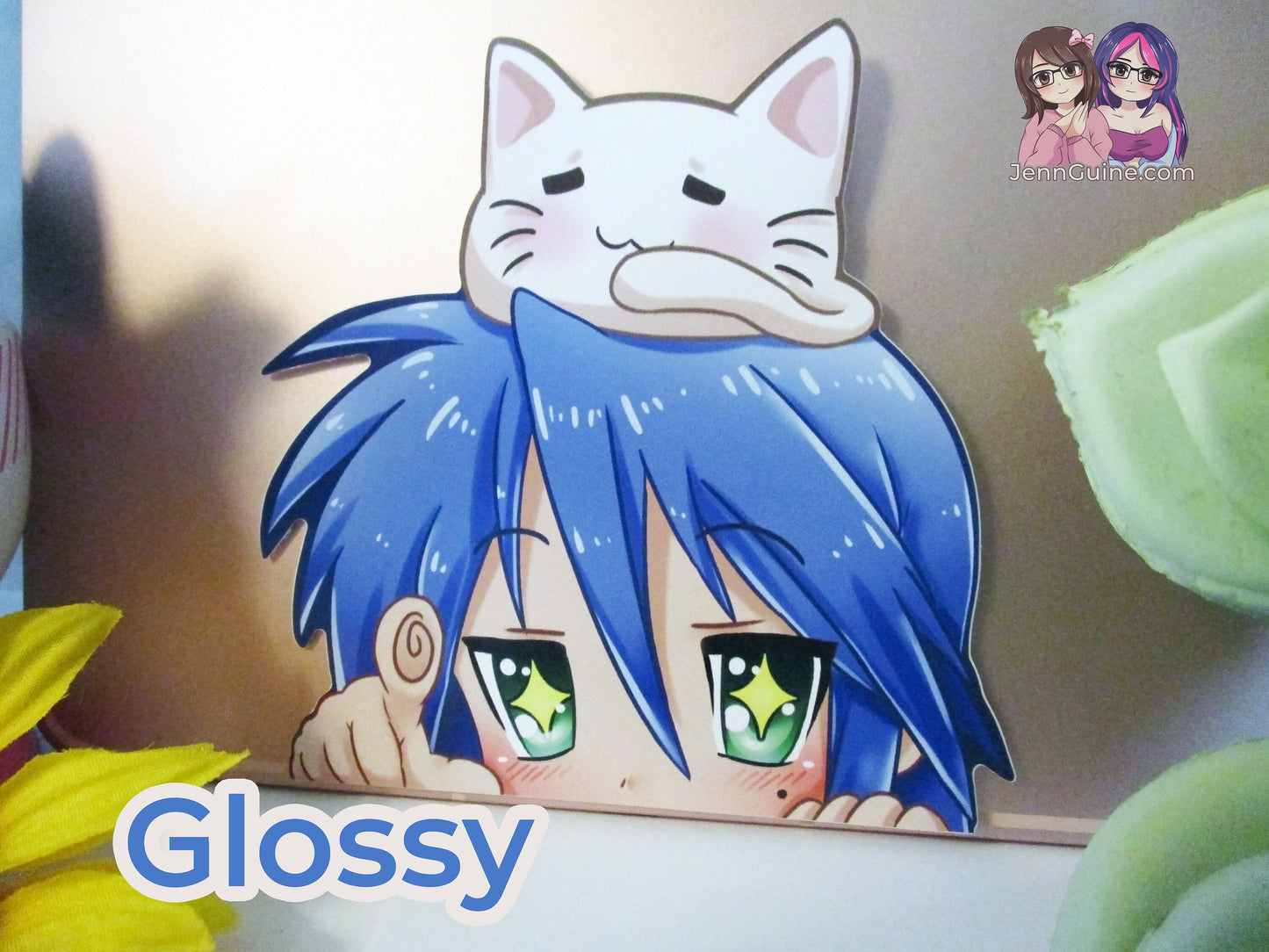 LOW STOCK Konata Izumi L u c k y | S t a r 3in Peeker Peeking Sticker Die-Cut Decal