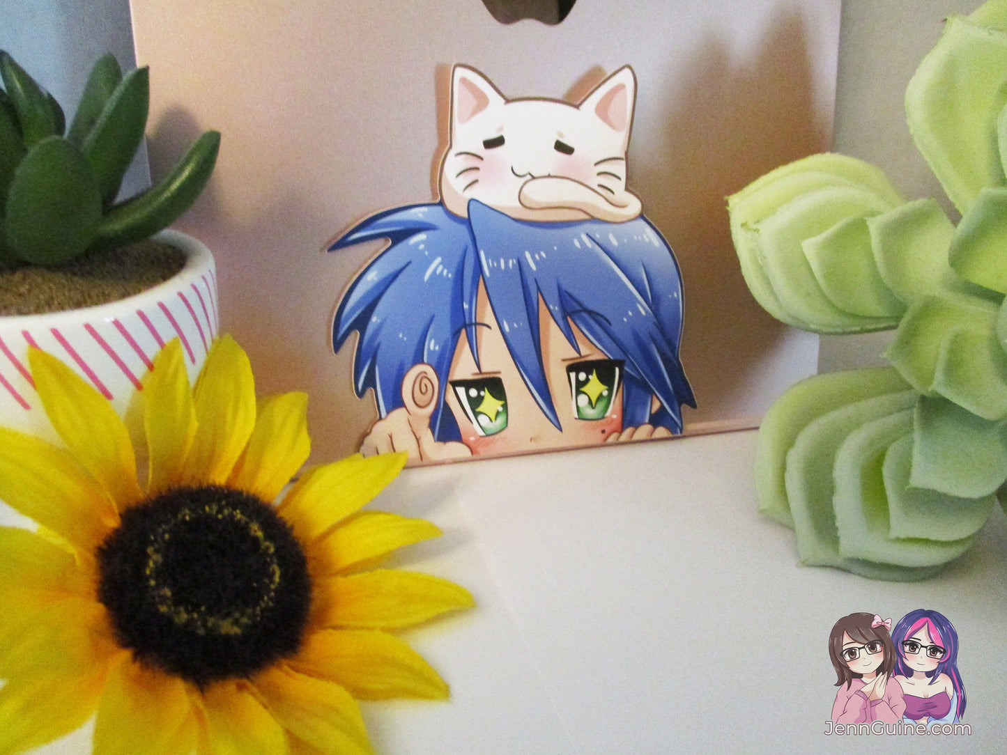 LOW STOCK Konata Izumi L u c k y | S t a r 3in Peeker Peeking Sticker Die-Cut Decal
