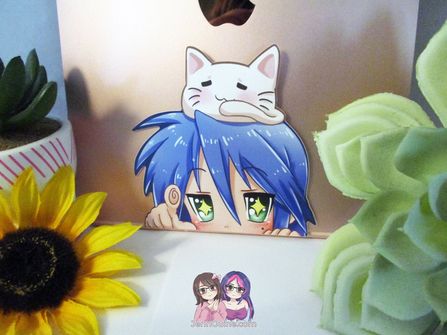LOW STOCK Konata Izumi L u c k y | S t a r 3in Peeker Peeking Sticker Die-Cut Decal