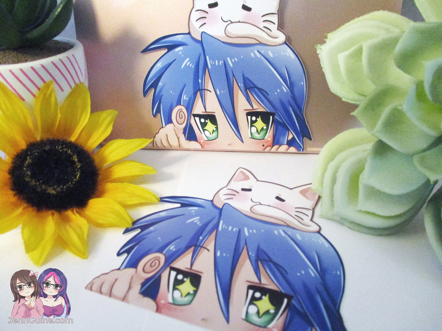 LOW STOCK Konata Izumi L u c k y | S t a r 3in Peeker Peeking Sticker Die-Cut Decal