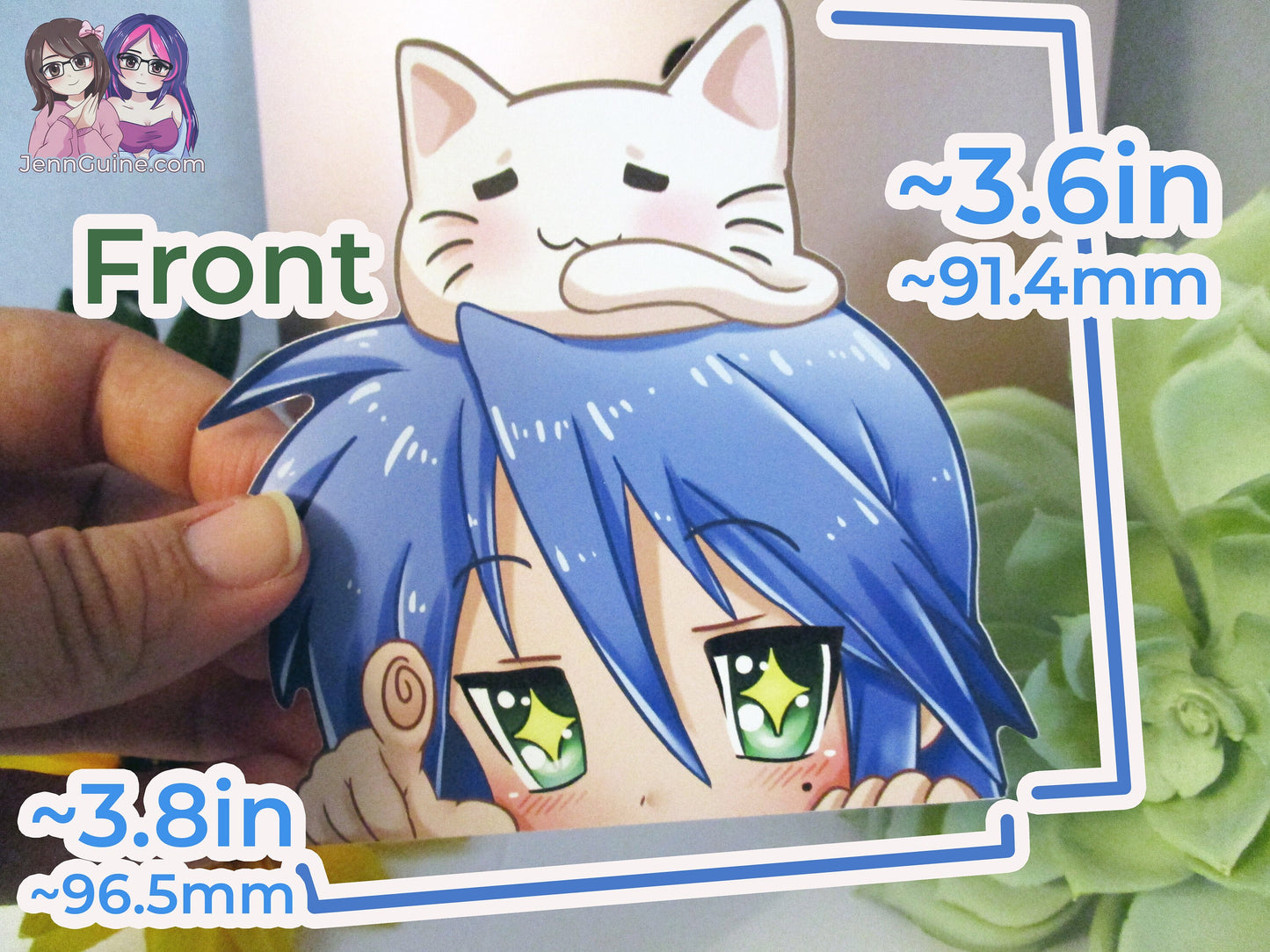 LOW STOCK Konata Izumi L u c k y | S t a r 3in Peeker Peeking Sticker Die-Cut Decal