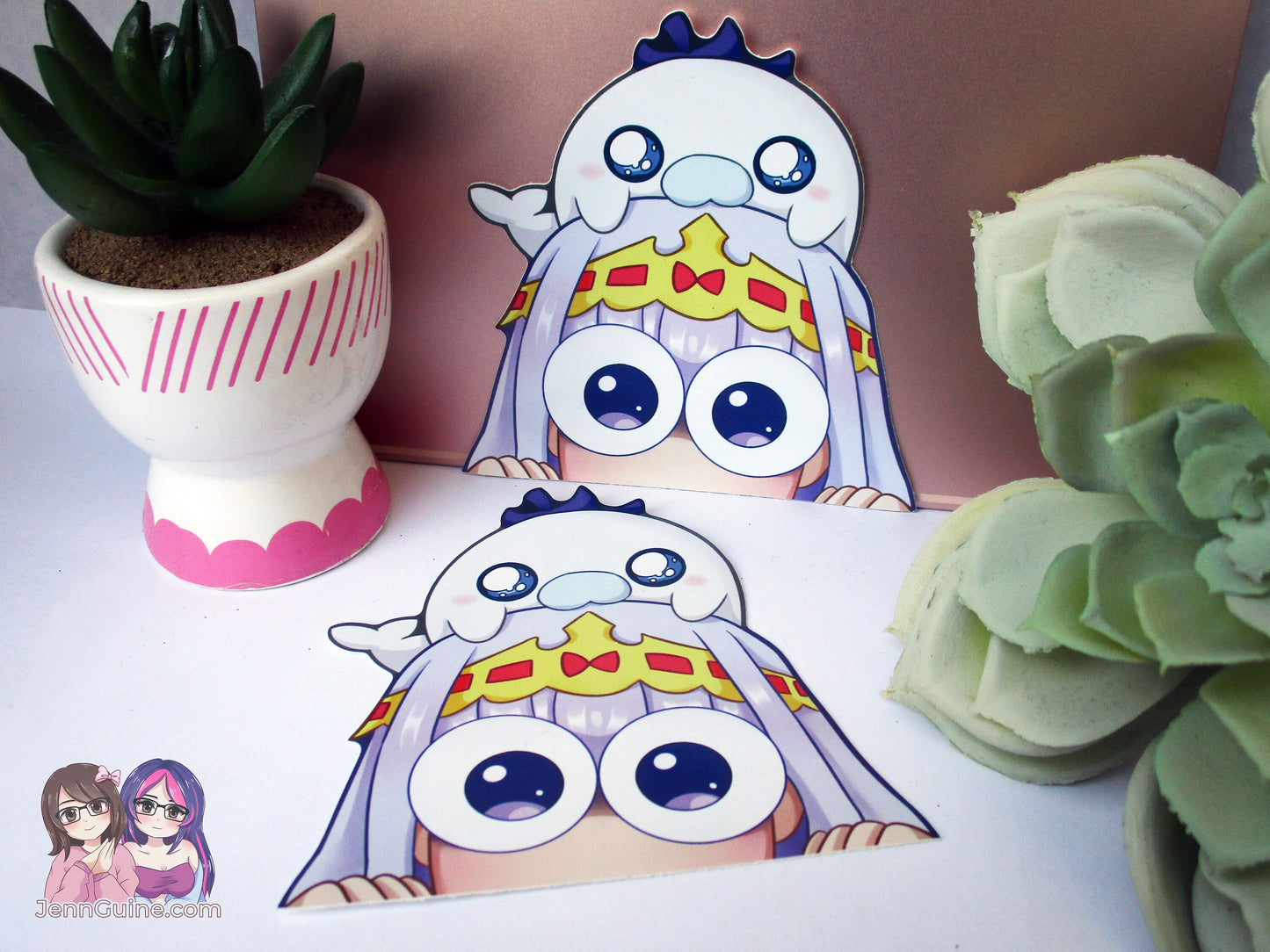 Sleepy Princess Syalis Sya Suya in the Demon Castle 3in Peeker Peeking Sticker Die-Cut Decal
