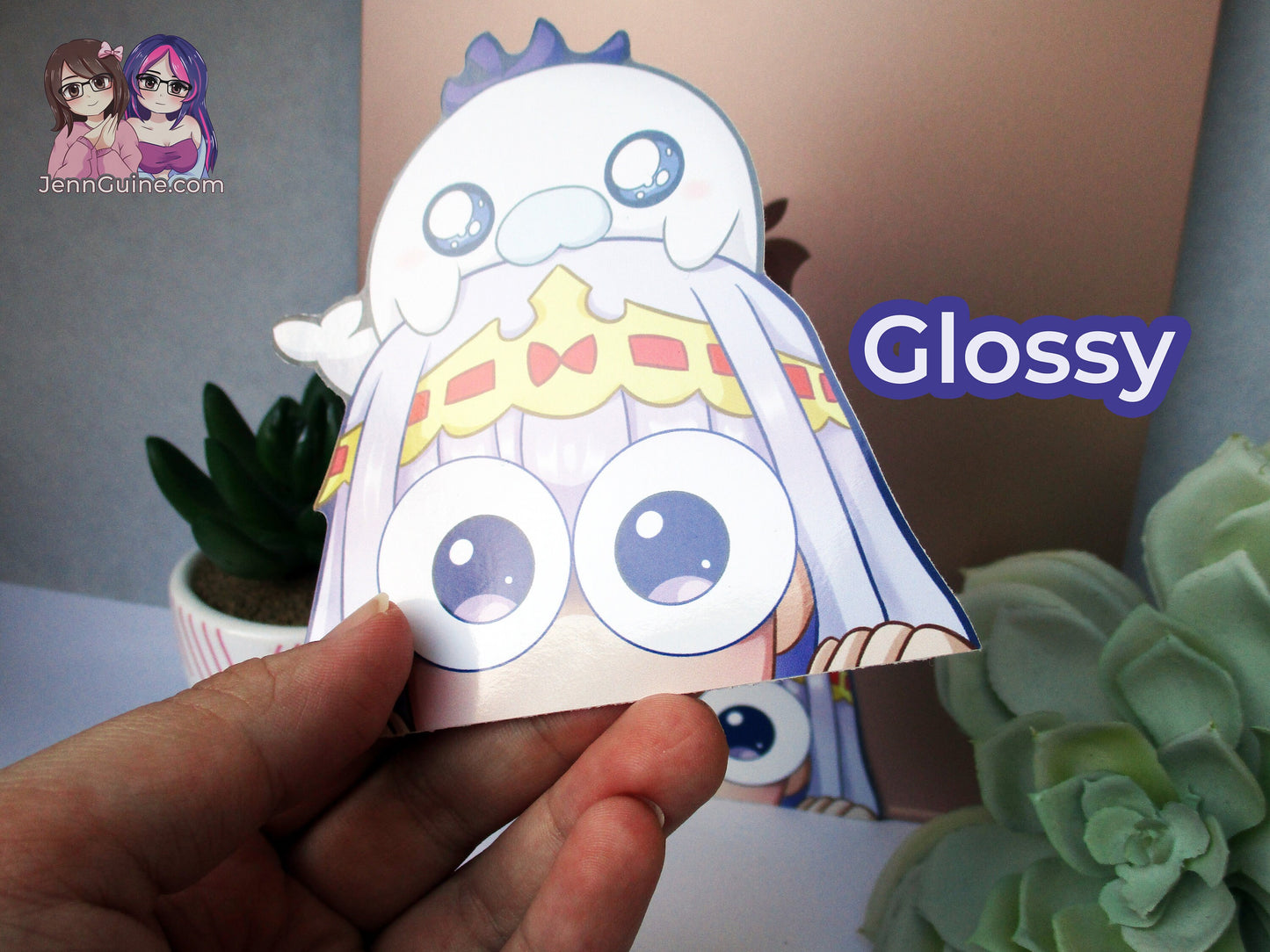Sleepy Princess Syalis Sya Suya in the Demon Castle 3in Peeker Peeking Sticker Die-Cut Decal