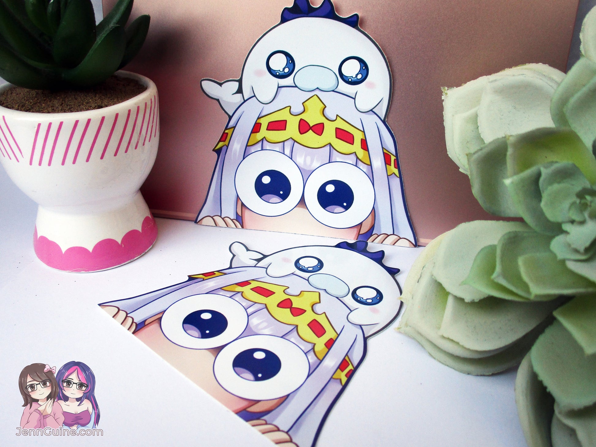 Sleepy Princess Syalis Sya Suya in the Demon Castle 3in Peeker Peeking Sticker Die-Cut Decal