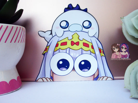 Sleepy Princess Syalis Sya Suya in the Demon Castle 3in Peeker Peeking Sticker Die-Cut Decal