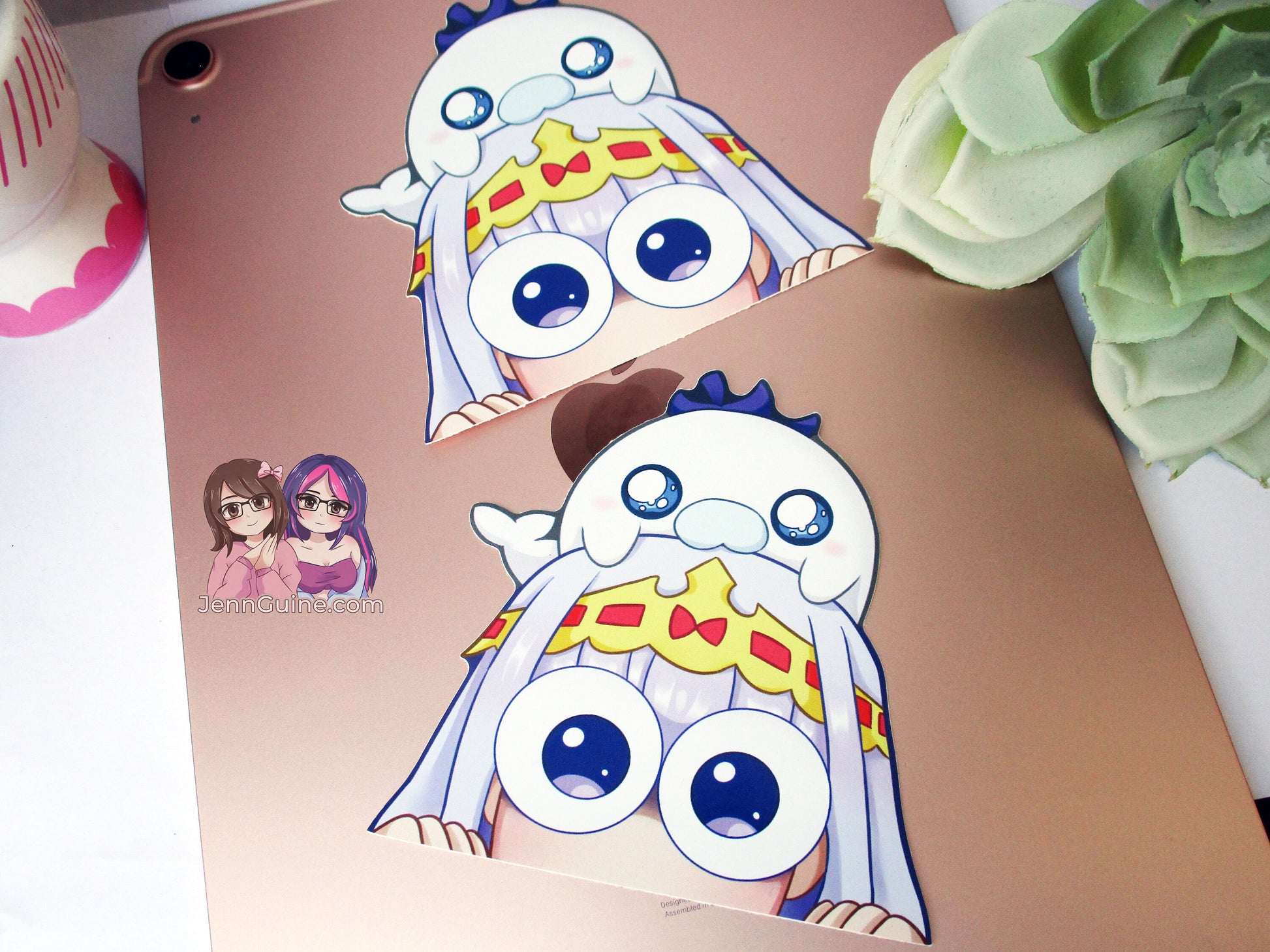 Sleepy Princess Syalis Sya Suya in the Demon Castle 3in Peeker Peeking Sticker Die-Cut Decal