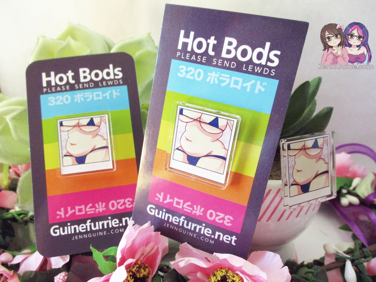 Polaroid Hot Bods - Thicc Tummy - Acrylic Pin (see pics for grades)