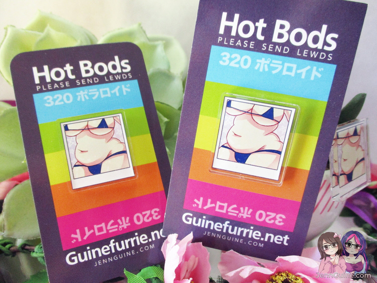 Polaroid Hot Bods - Thicc Tummy - Acrylic Pin (see pics for grades)