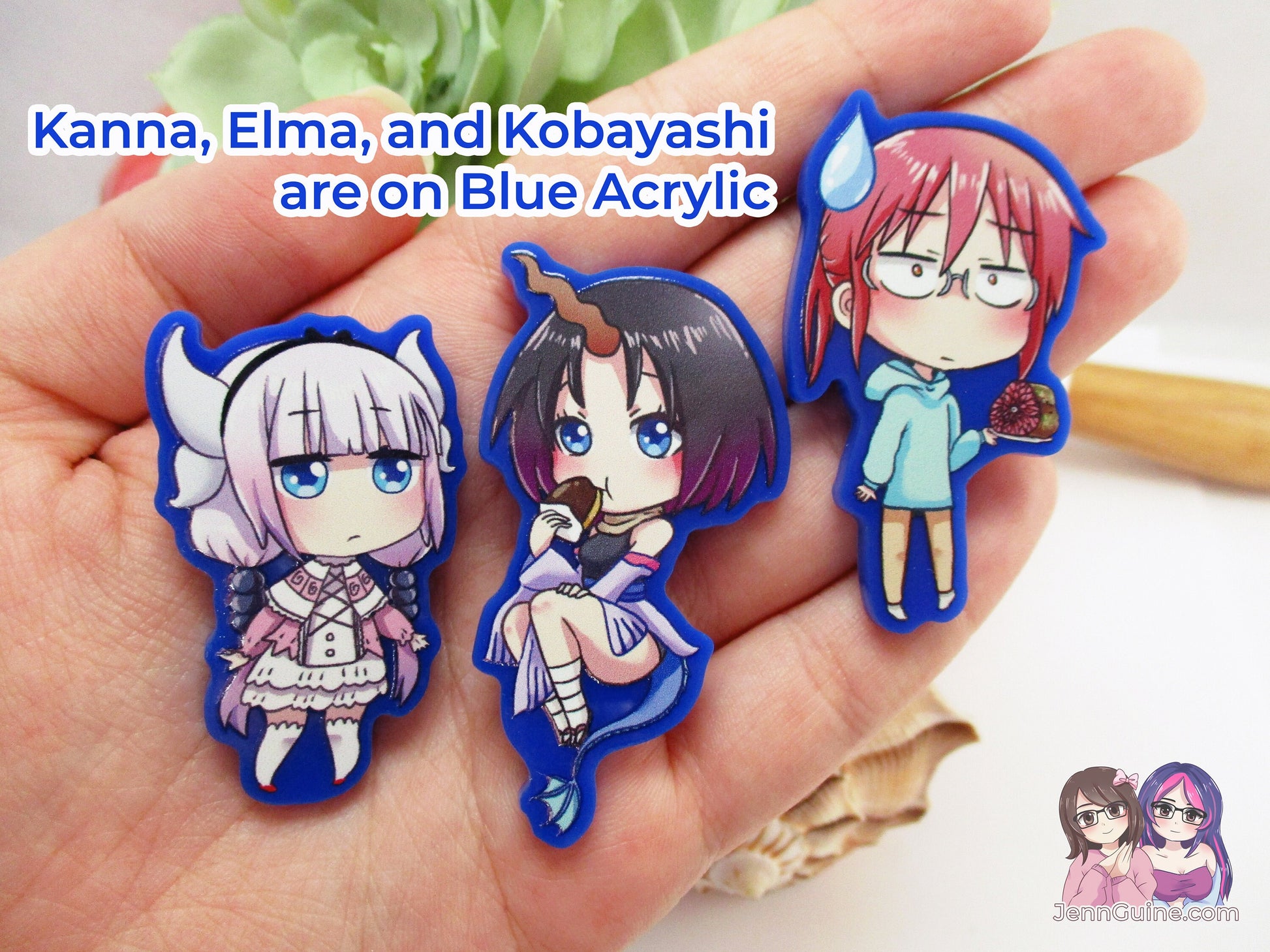 Acrylic Magnet Set / Miss Kobayashi's Dragon Maid Kobayashi Tohru Lucoa Kanna Elma Neodymium Magnets, No Restocks once Sold Out