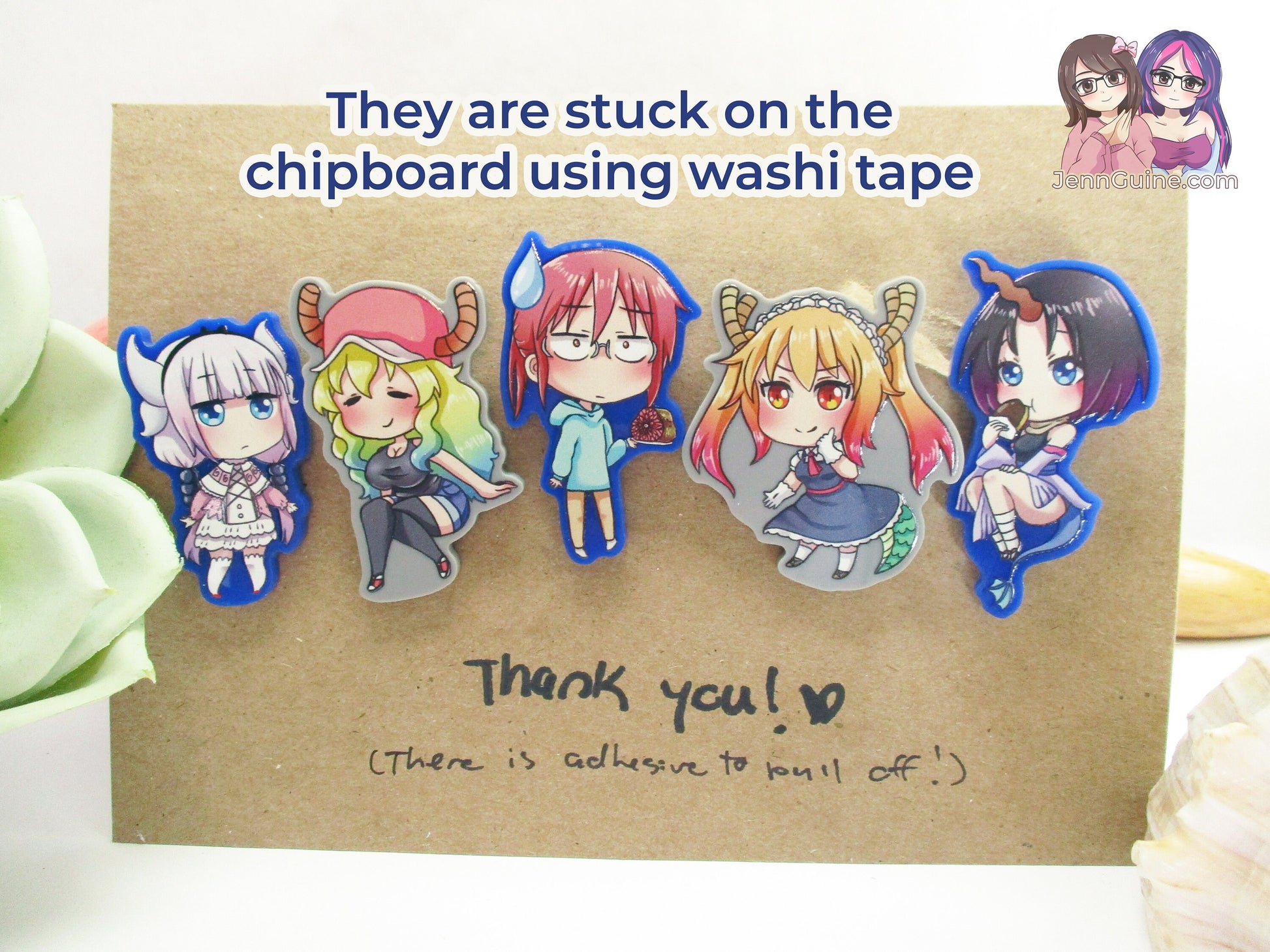 Acrylic Magnet Set / Miss Kobayashi's Dragon Maid Kobayashi Tohru Lucoa Kanna Elma Neodymium Magnets, No Restocks once Sold Out