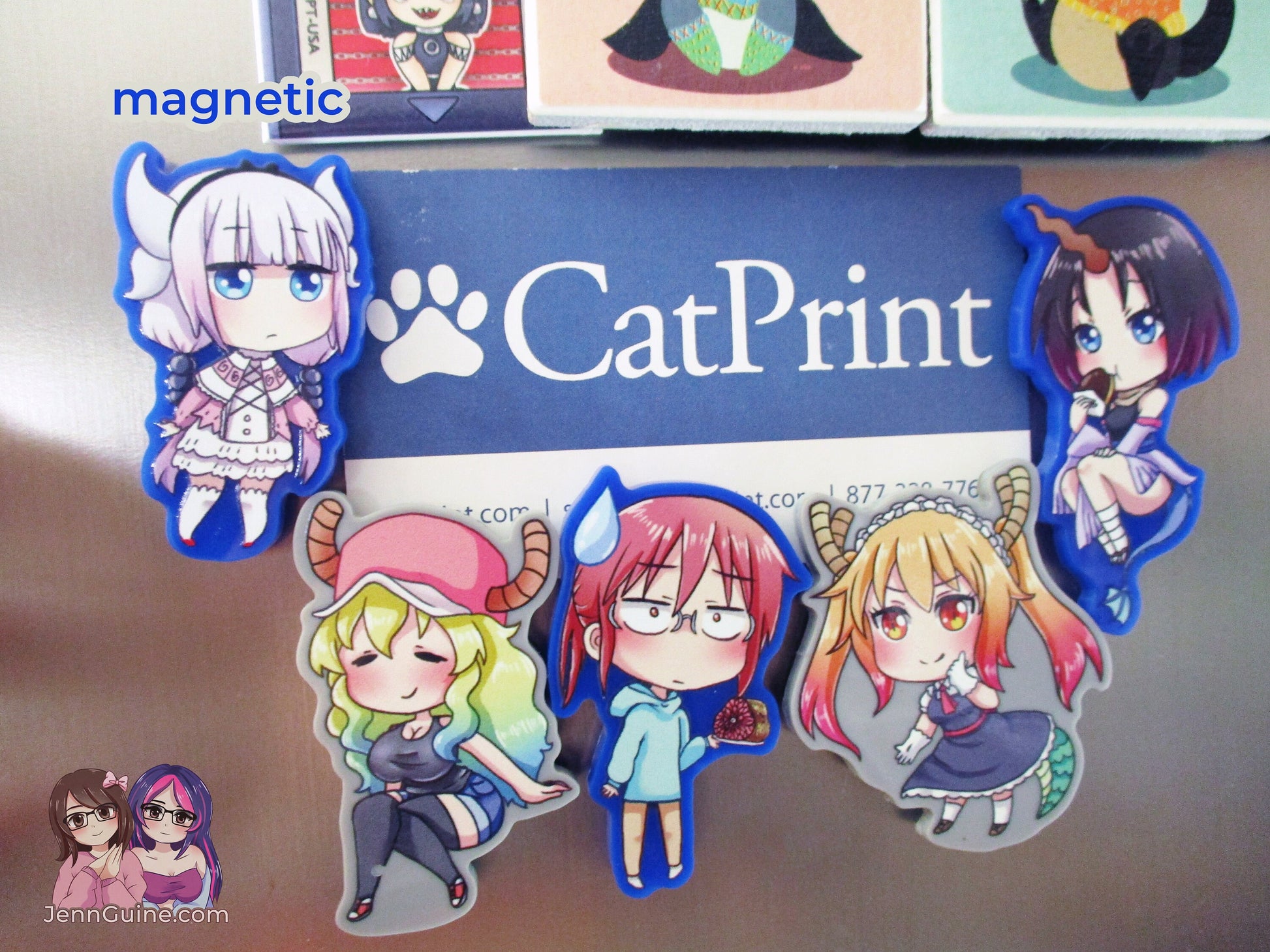 Acrylic Magnet Set / Miss Kobayashi's Dragon Maid Kobayashi Tohru Lucoa Kanna Elma Neodymium Magnets, No Restocks once Sold Out