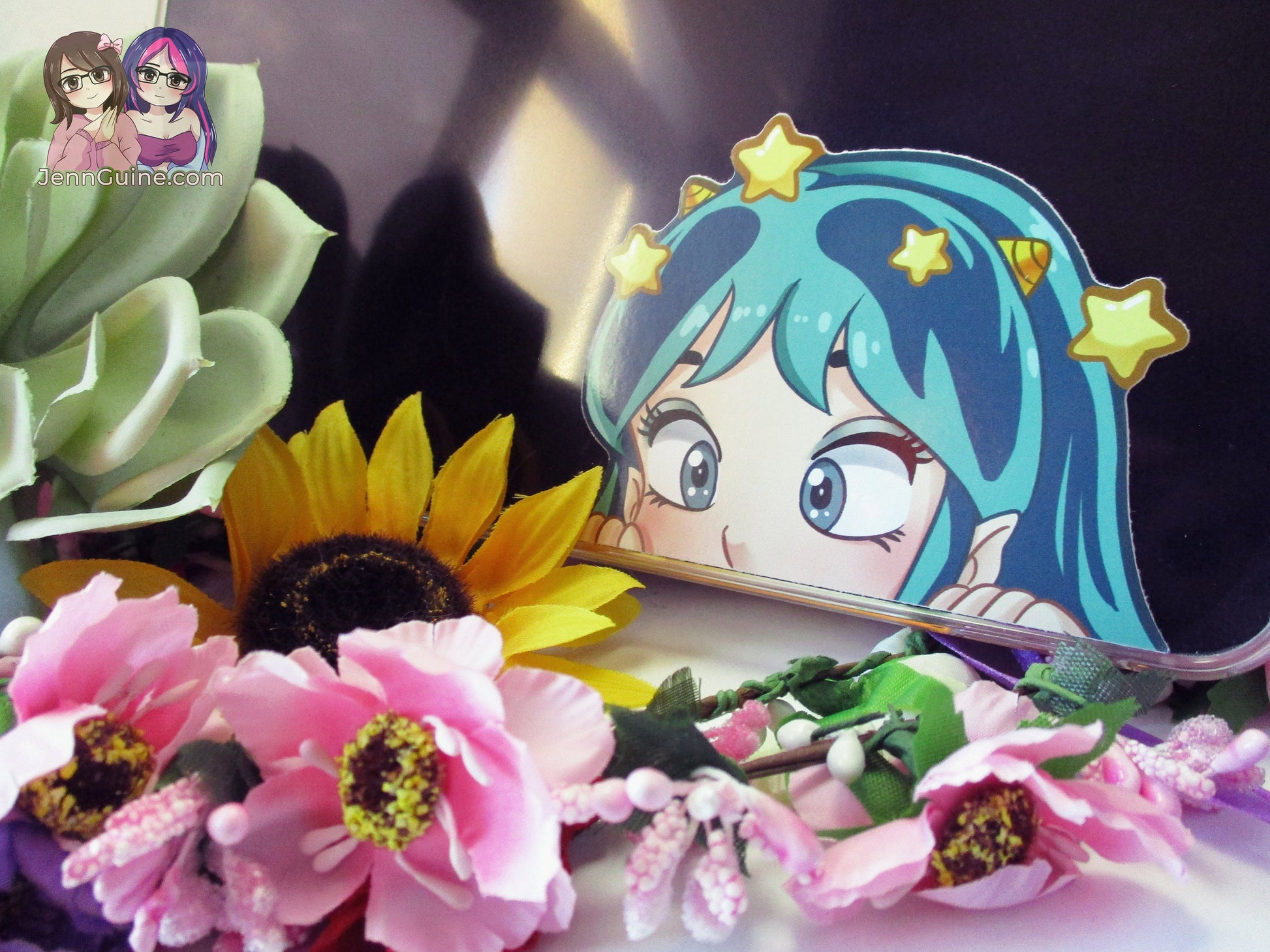 Lum Invader 3in Peeker Peeking Sticker Die-Cut Anime Decal