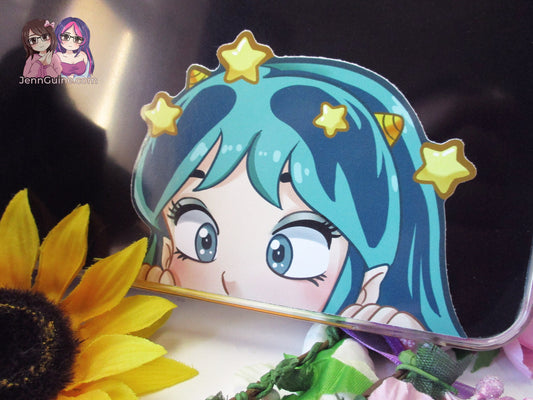 Lum Invader 3in Peeker Peeking Sticker Die-Cut Anime Decal