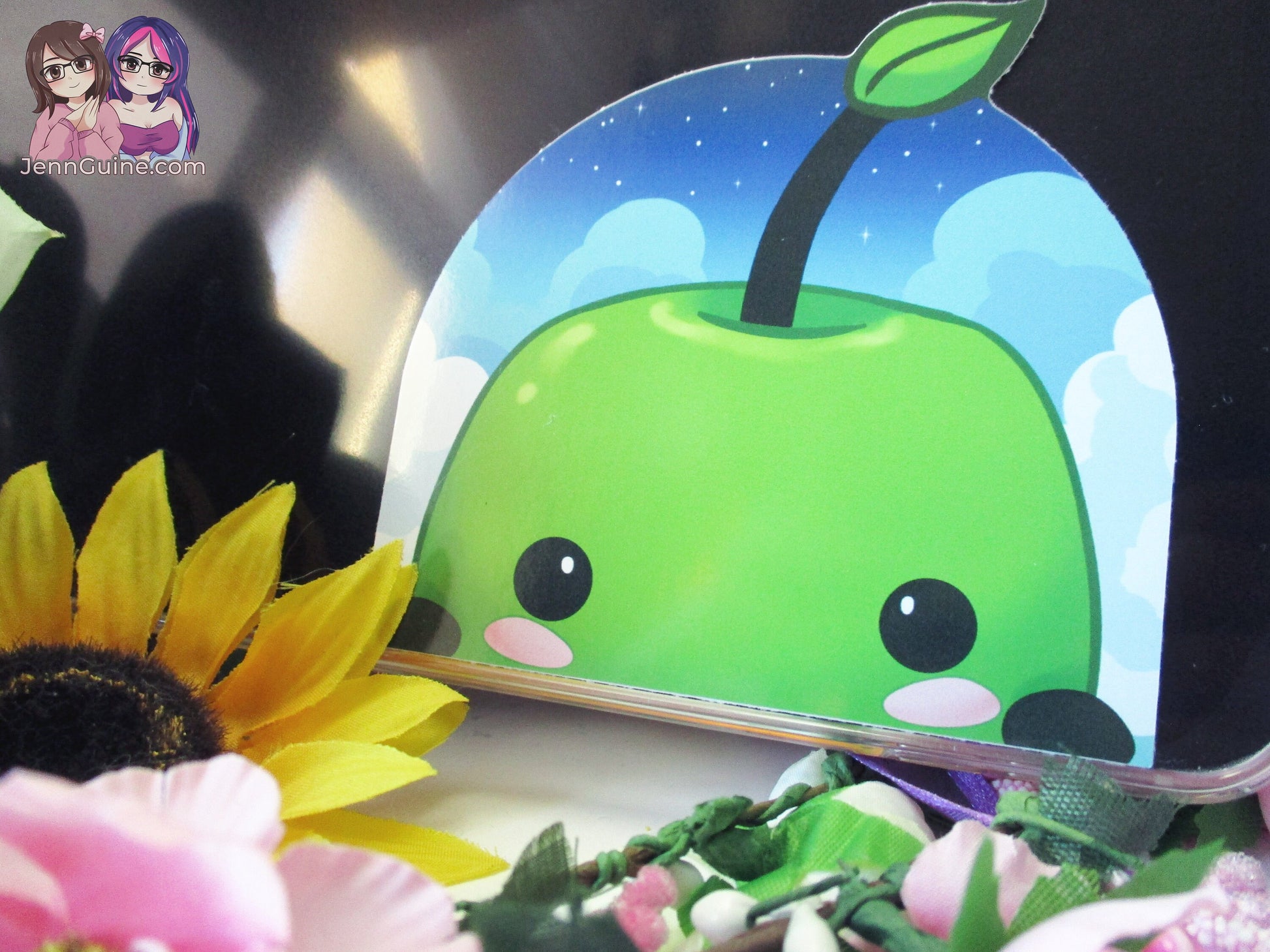 Junimo Stardew Valley Cute Kawaii Forest Spirit 3in Peeker Peeking Sticker Die-Cut Anime Decal (may not actually be as bright as in photos)