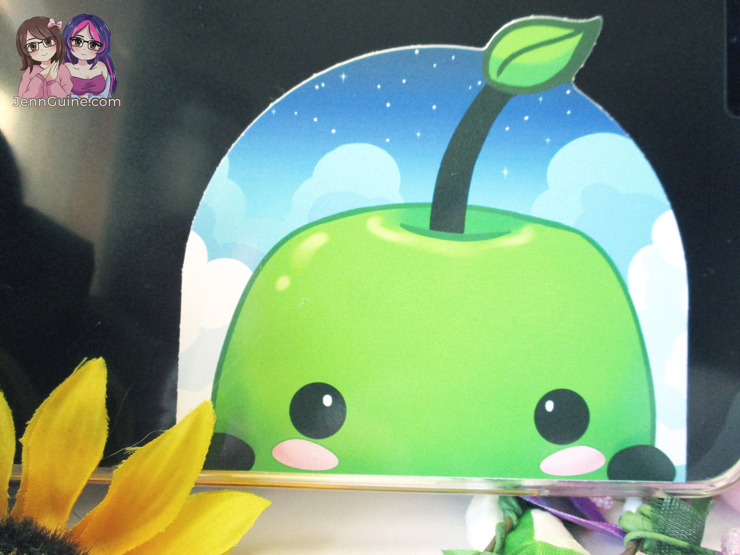 Junimo Stardew Valley Cute Kawaii Forest Spirit 3in Peeker Peeking Sticker Die-Cut Anime Decal (may not actually be as bright as in photos)
