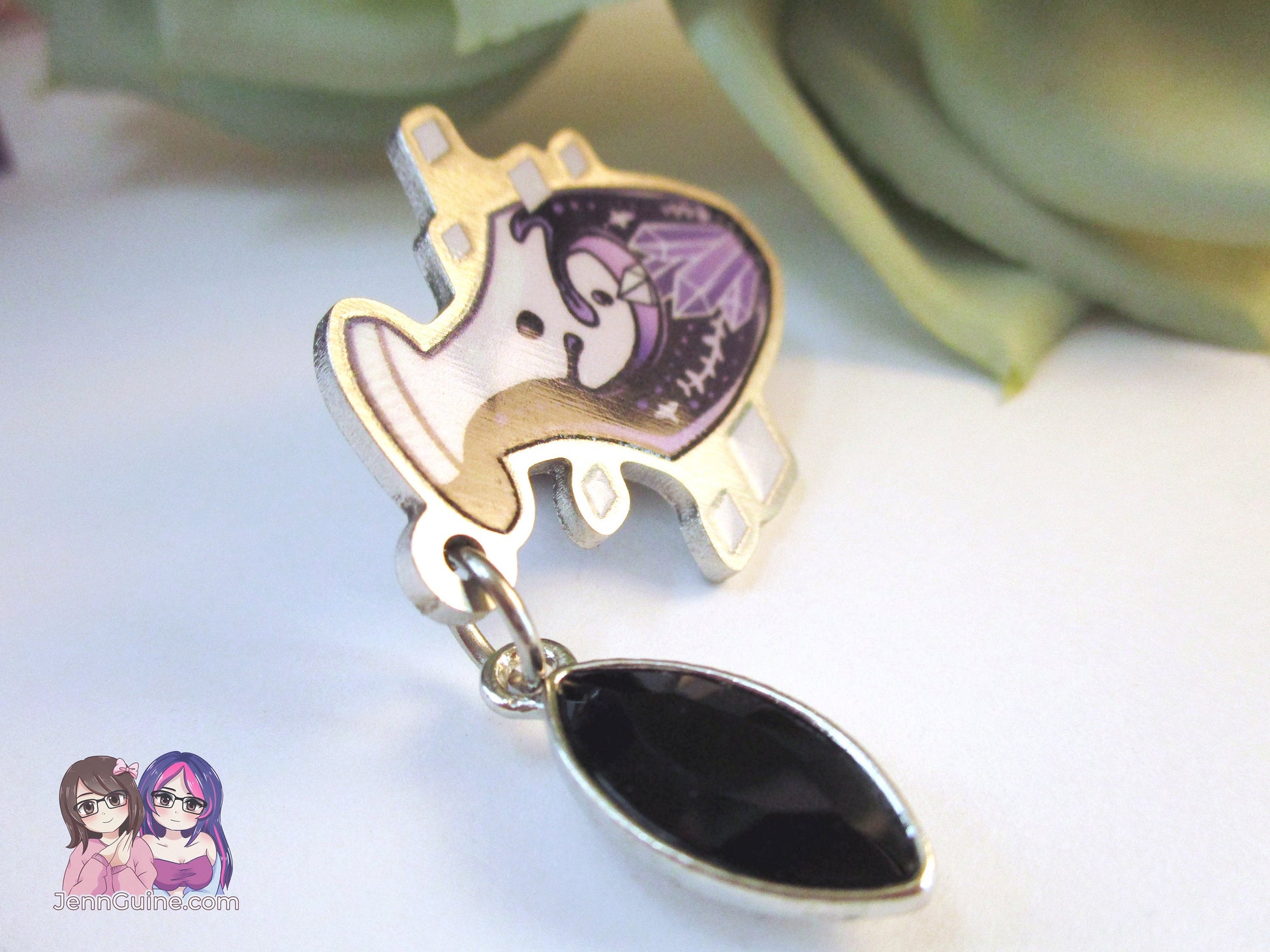 Dark Potion Eco Stainless Steel Metal Pin with Black Crystal Not Enamel Pin - Halloween Spooky Limited Quantity - Please read description