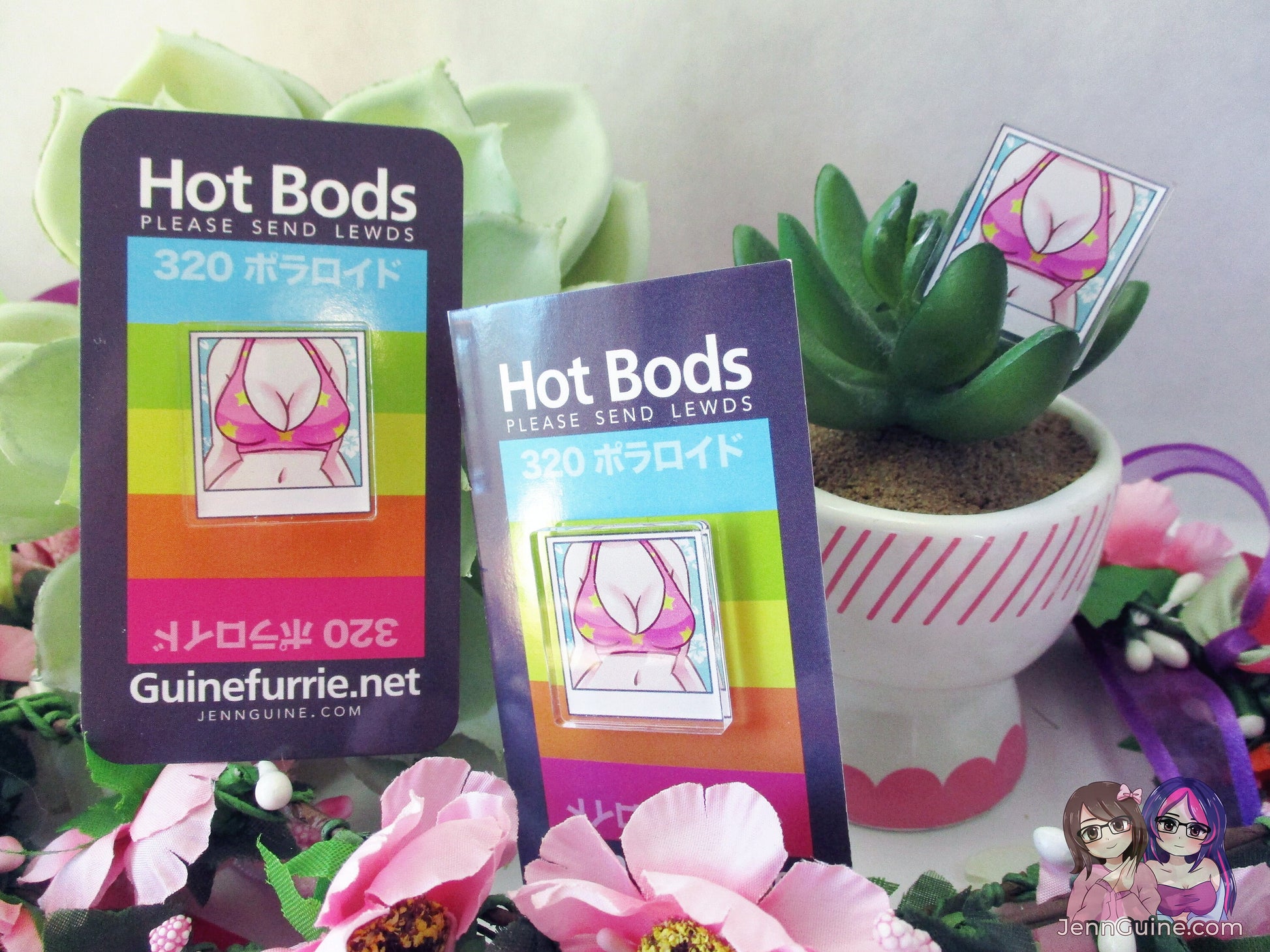 Ecchi Sexy Cute Polaroid Hot Bods - Tiddy - Acrylic Pin