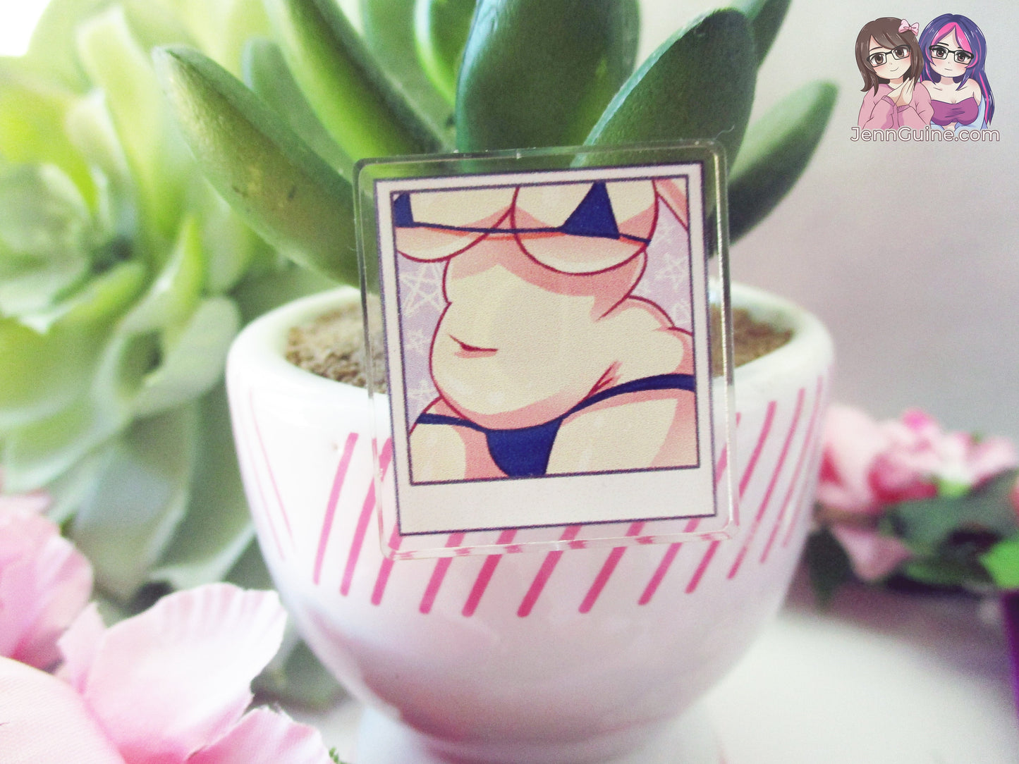 Polaroid Hot Bods - Thicc Tummy - Acrylic Pin (see pics for grades)