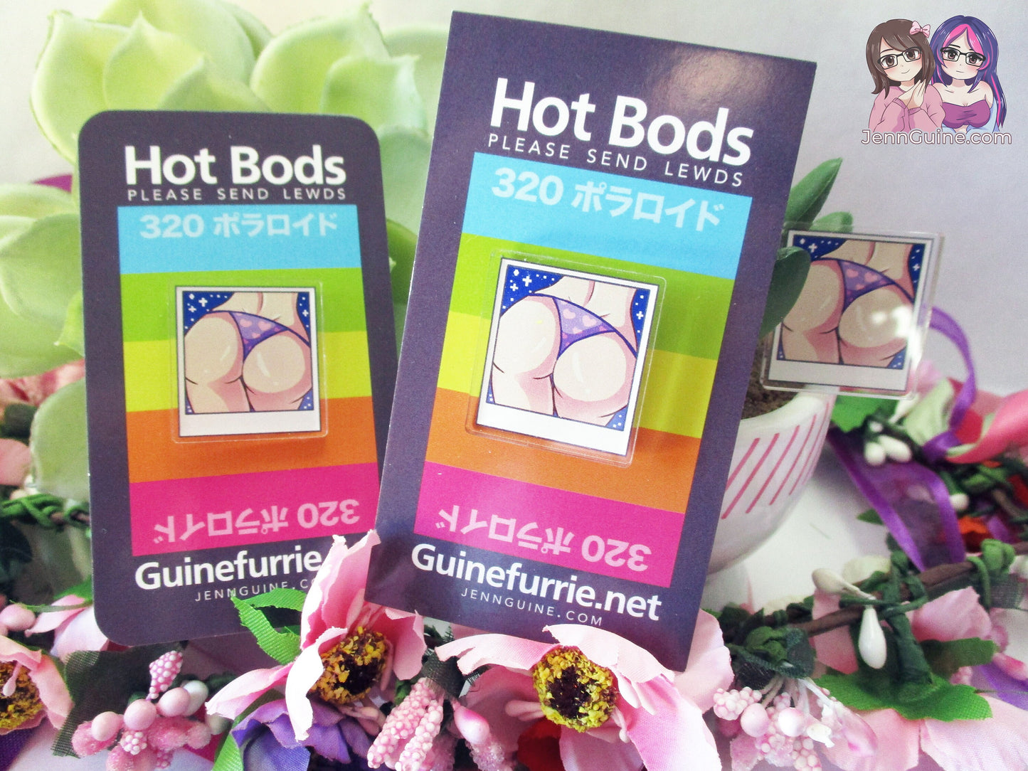 Polaroid Hot Bods - Booty - Acrylic Pin