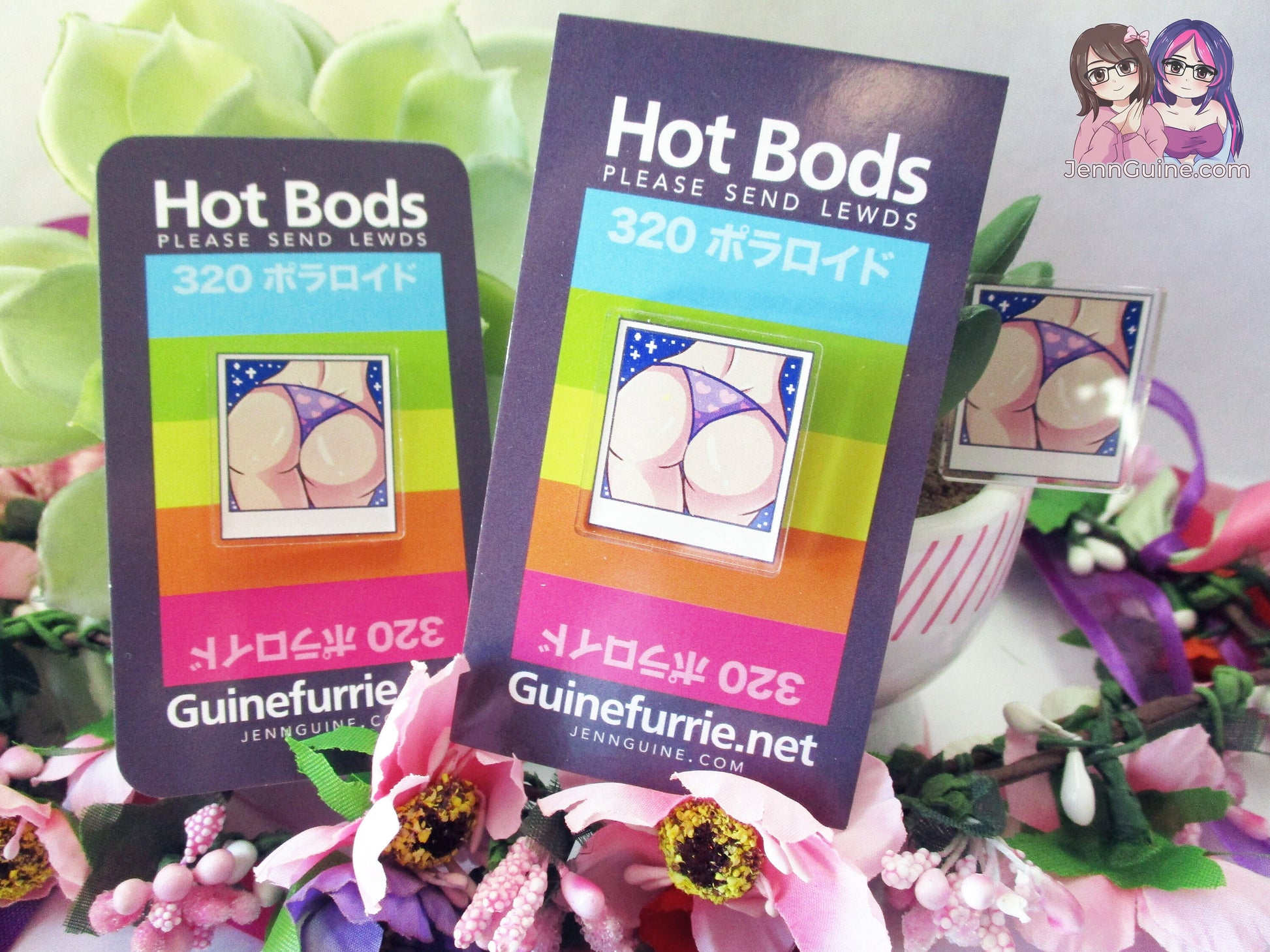 Polaroid Hot Bods - Booty - Acrylic Pin