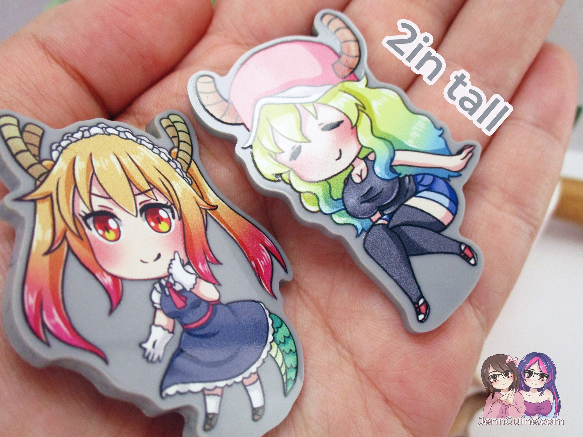 Acrylic Magnet Set / Miss Kobayashi's Dragon Maid Kobayashi Tohru Lucoa Kanna Elma Neodymium Magnets, No Restocks once Sold Out
