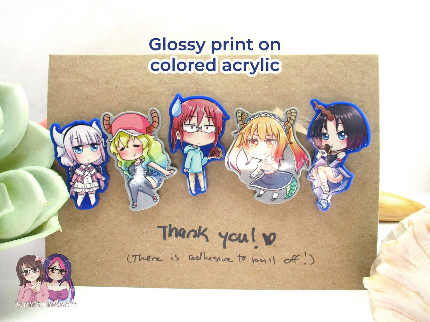 Acrylic Magnet Set / Miss Kobayashi's Dragon Maid Kobayashi Tohru Lucoa Kanna Elma Neodymium Magnets, No Restocks once Sold Out