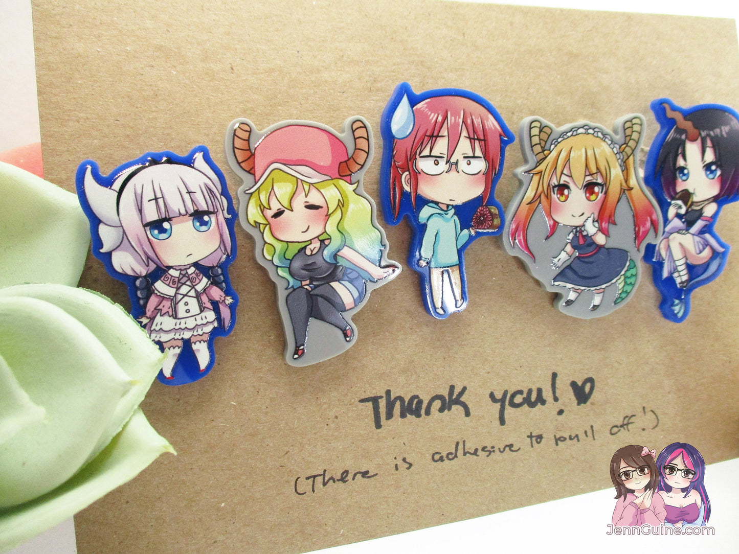 Acrylic Magnet Set / Miss Kobayashi's Dragon Maid Kobayashi Tohru Lucoa Kanna Elma Neodymium Magnets, No Restocks once Sold Out