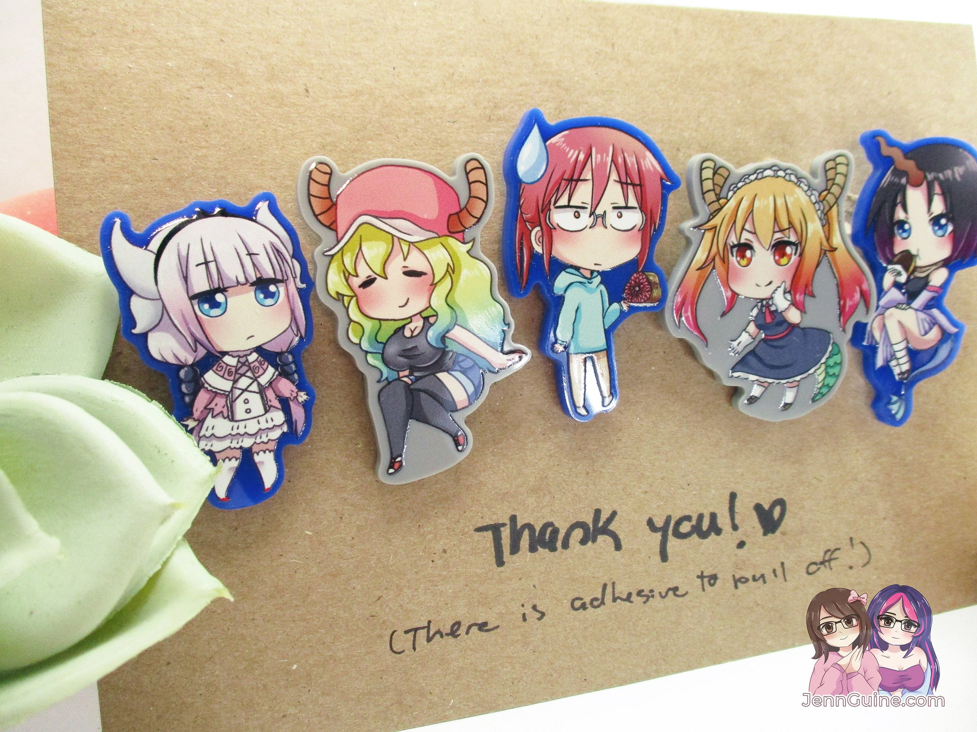 Acrylic Magnet Set / Miss Kobayashi's Dragon Maid Kobayashi Tohru Lucoa Kanna Elma Neodymium Magnets, No Restocks once Sold Out