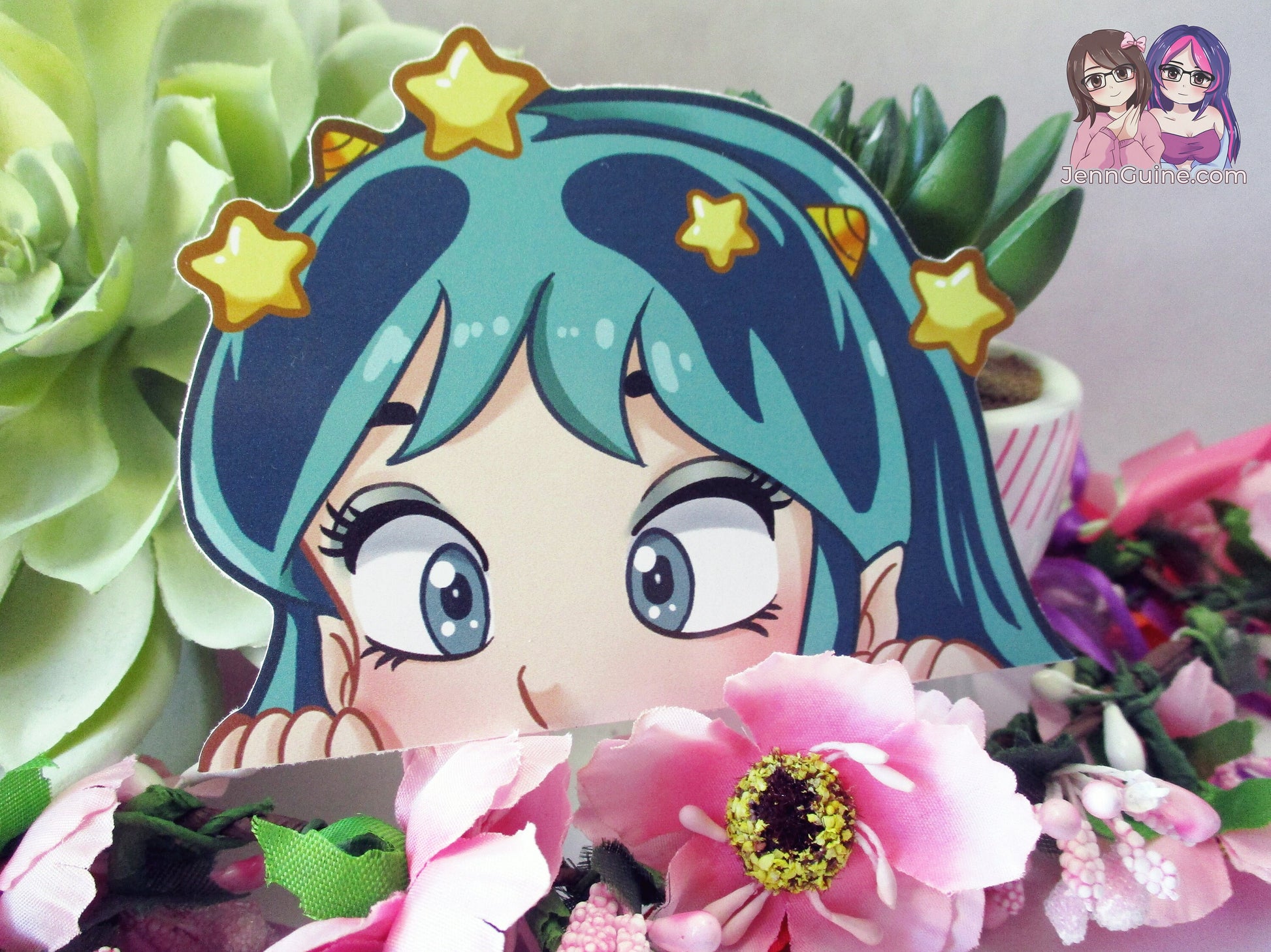 Lum Invader 3in Peeker Peeking Sticker Die-Cut Anime Decal