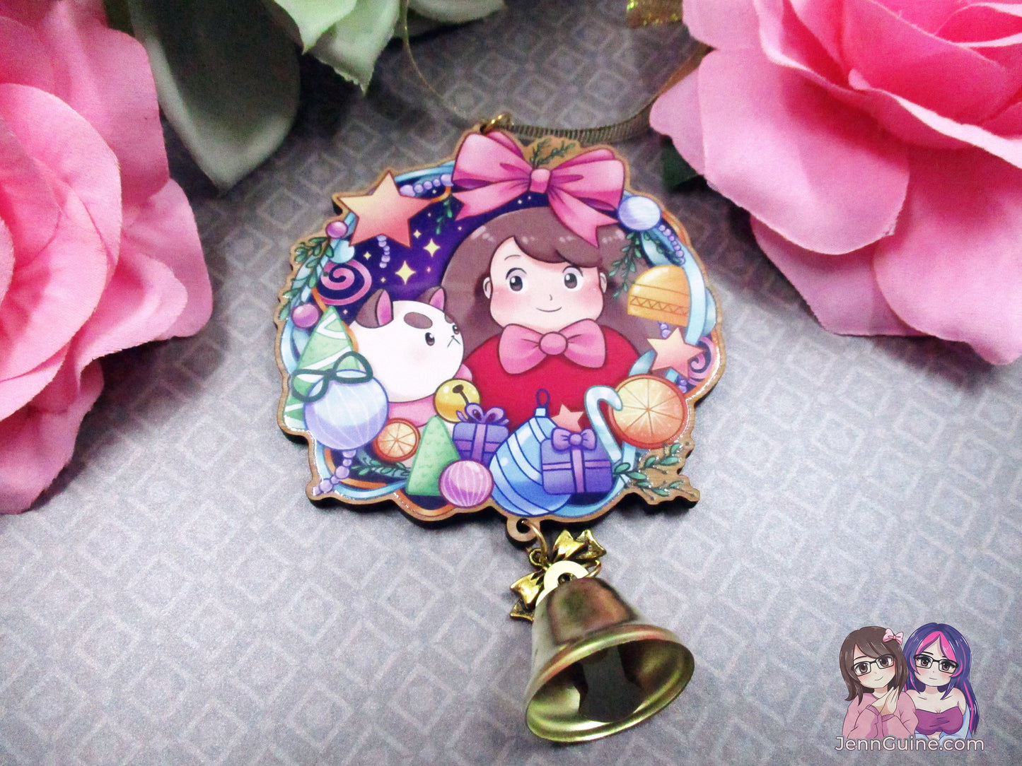 Bee and Puppycat Wooden Christmas Ornament (read description) | Comes with a 4x6in Print of the Artwork | No planned restocks